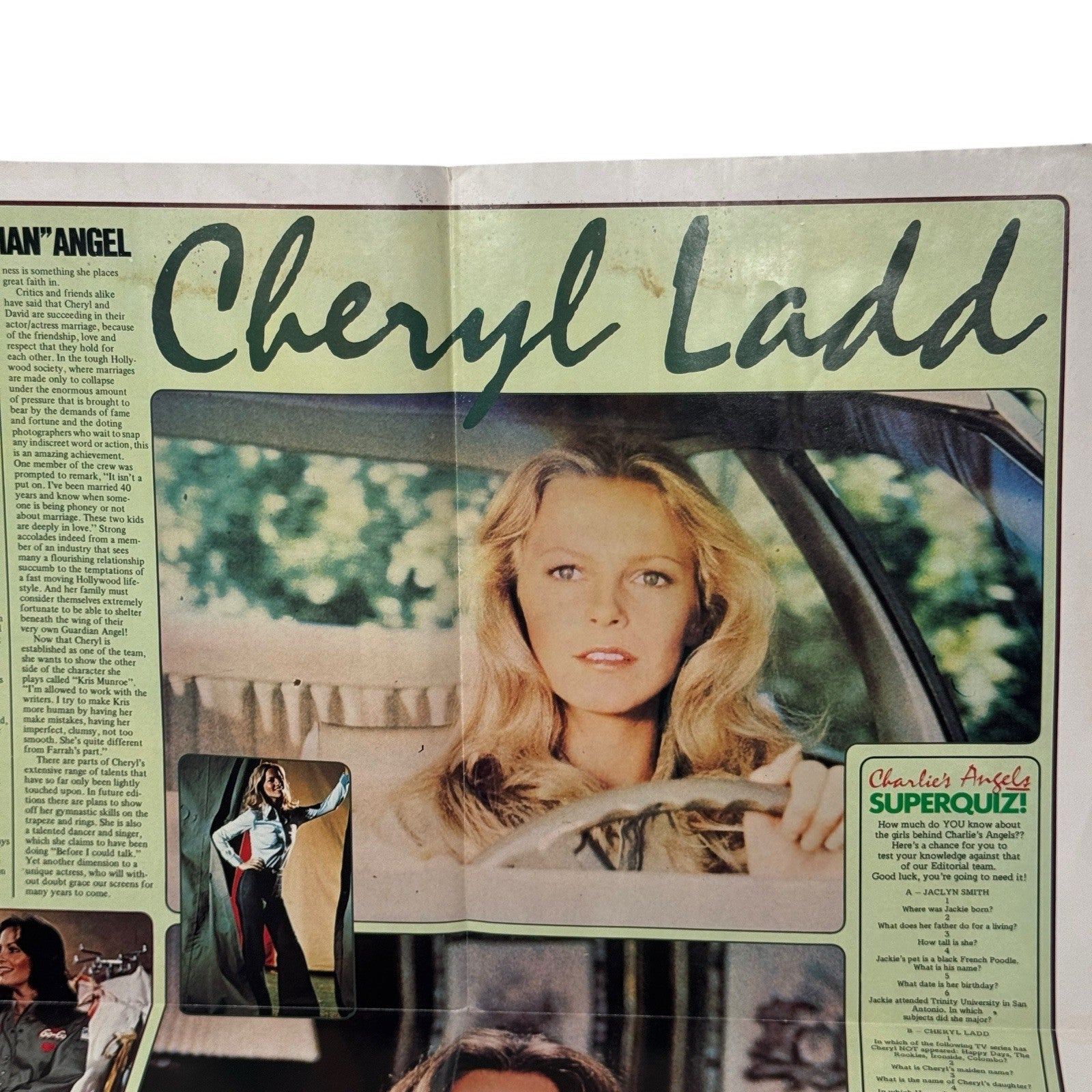 Charlie's Angels Official Poster Monthly No 3 Color Foldout Cheryl Ladd