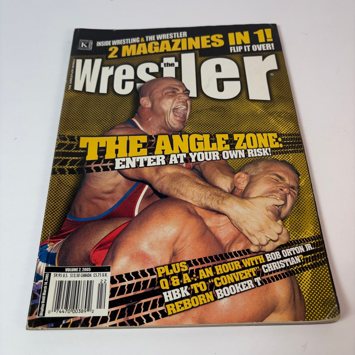 The Wrestler Inside Wrestling Magazine March 2005 Kurt Angle Edge WWE