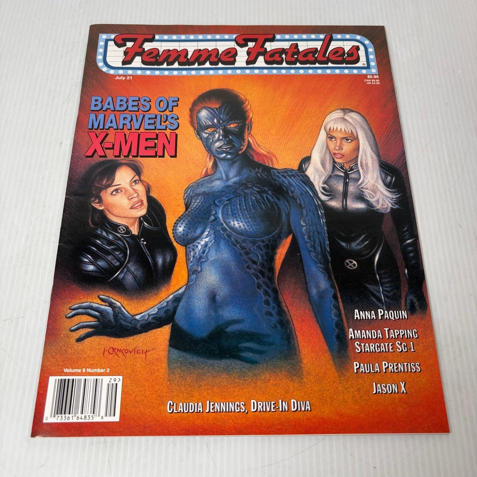 Femme Fatales Magazine July 2000 Mystique Rogue Storm X-Men Marvel Comics