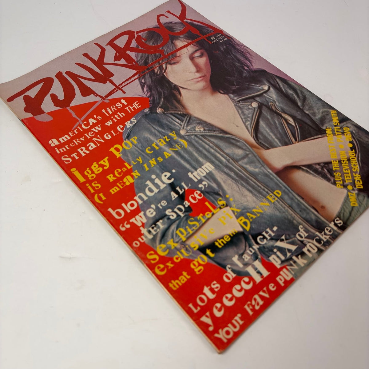 Punk Rock Magazine December 1977 Issue #1 RARE Patti Smith Iggy Pop Sex Pistols