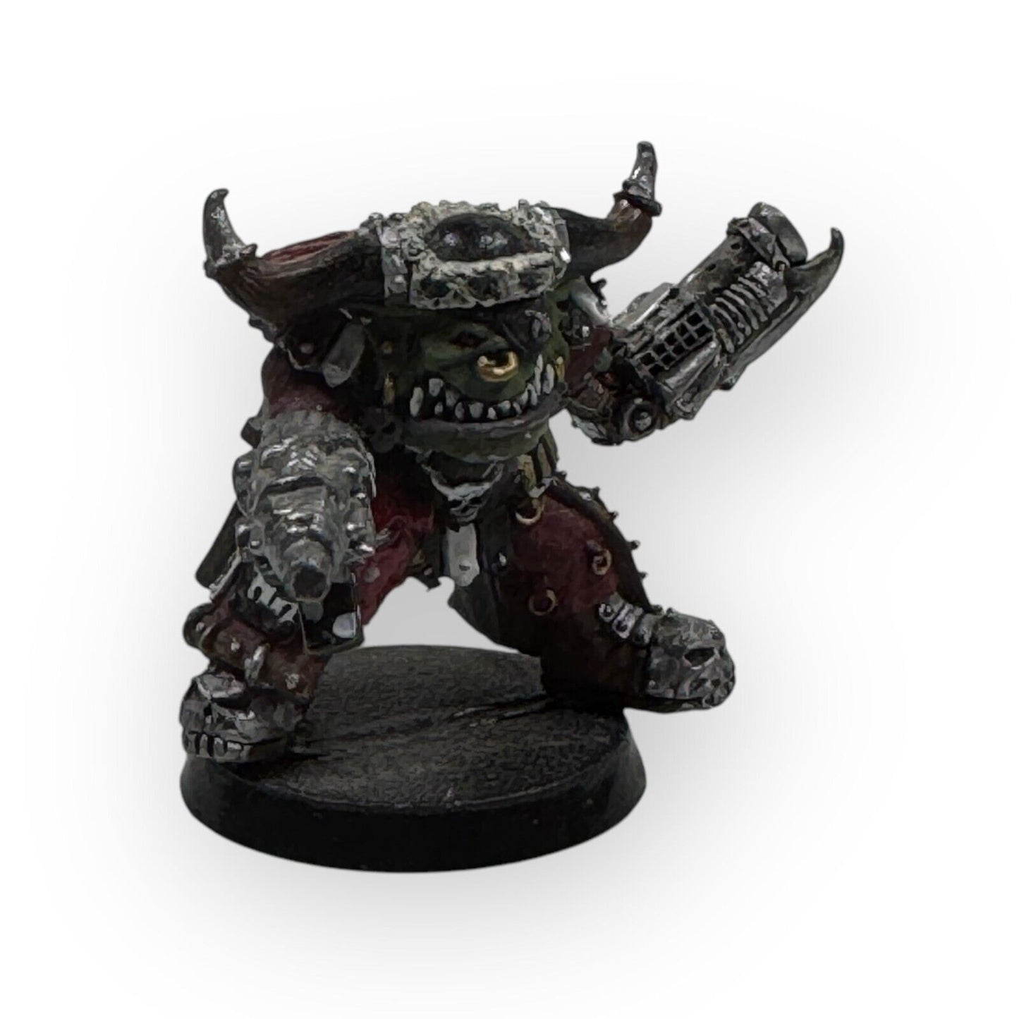 Warhammer 40K Rogue Trader Ork Goff Warboss OOP Miniature Assembled & Painted