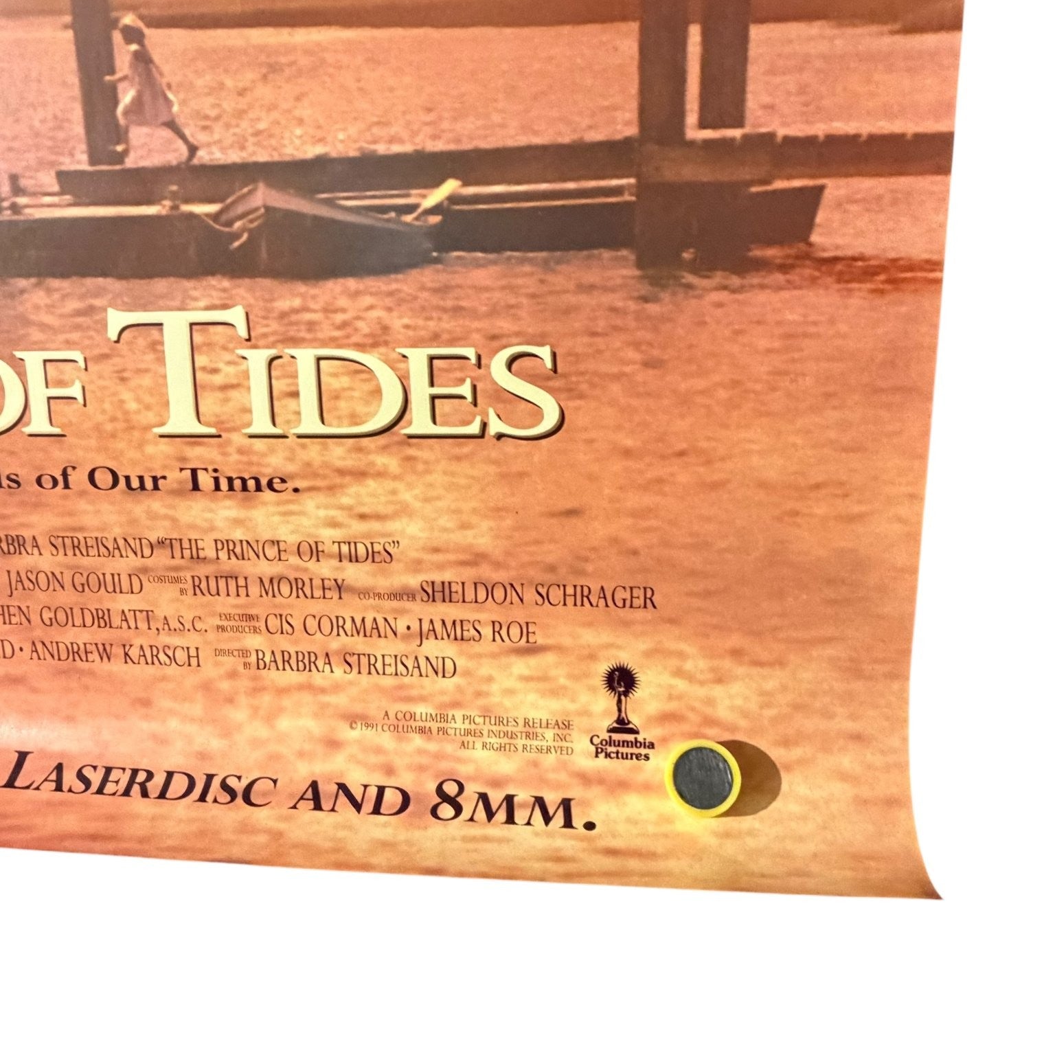 The Prince of Tides 1991 Video Store Poster Barbra Streisand Nick Nolte 27"x40"
