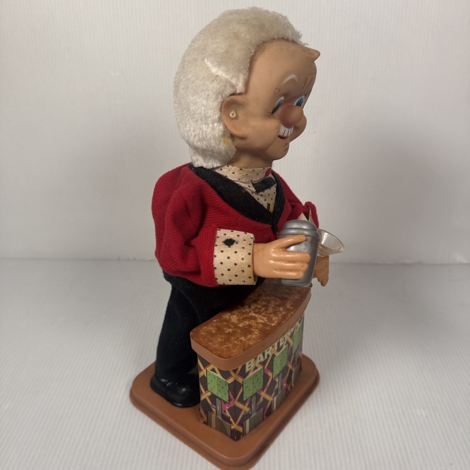 Vintage 1960’s Rosco Battery Powered Bartender Tin Toy Made in Japan Not Working