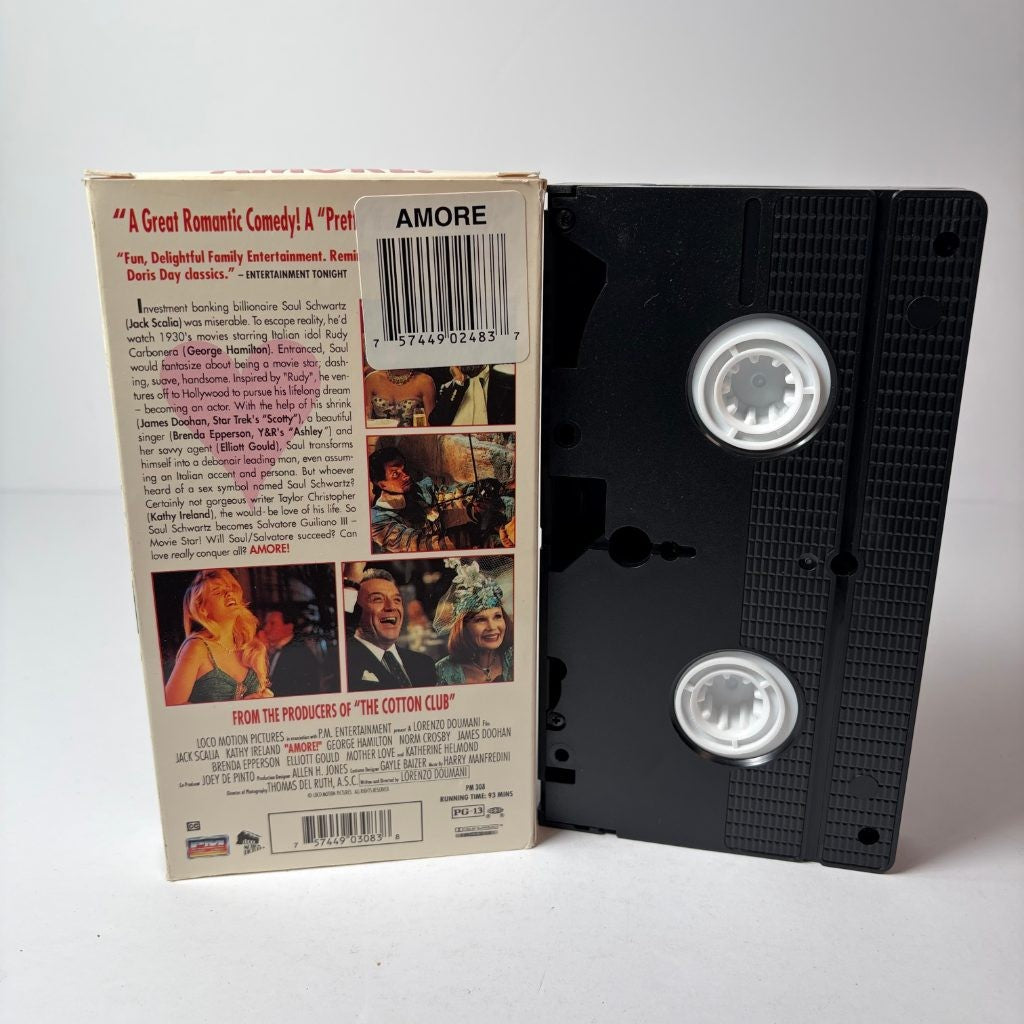 Amore! VHS Jack Scalia Kathy Ireland George Hamilton 1993 Romantic Comedy PG-13
