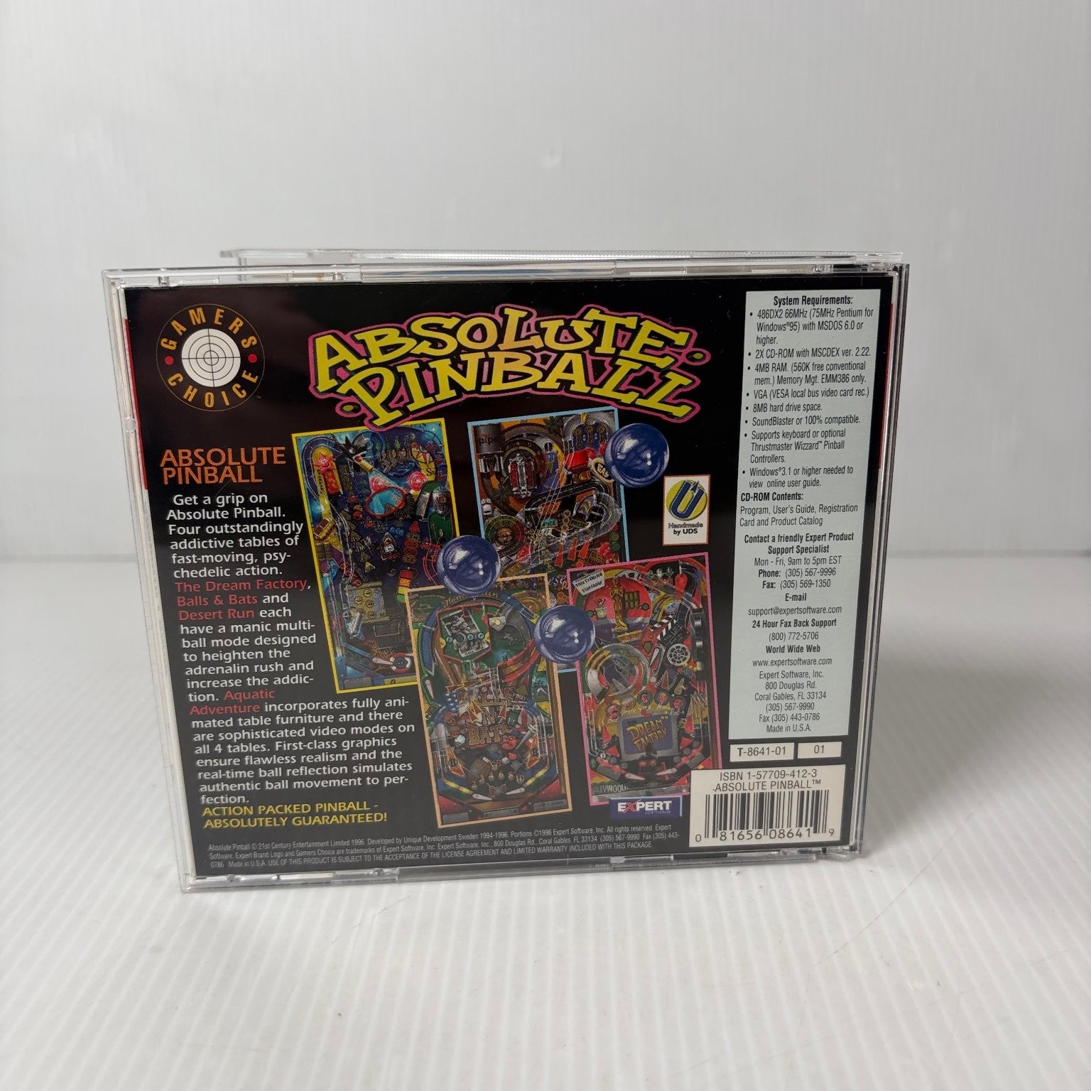 Absolute Pinball PC CD-ROM Video Game Fast Action Pinball Simulation