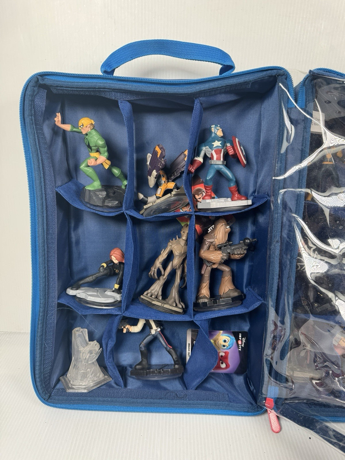 Disney Infinity Marvel Figure Lot of 16 w/ Carrying Case Ironman, Venom & More