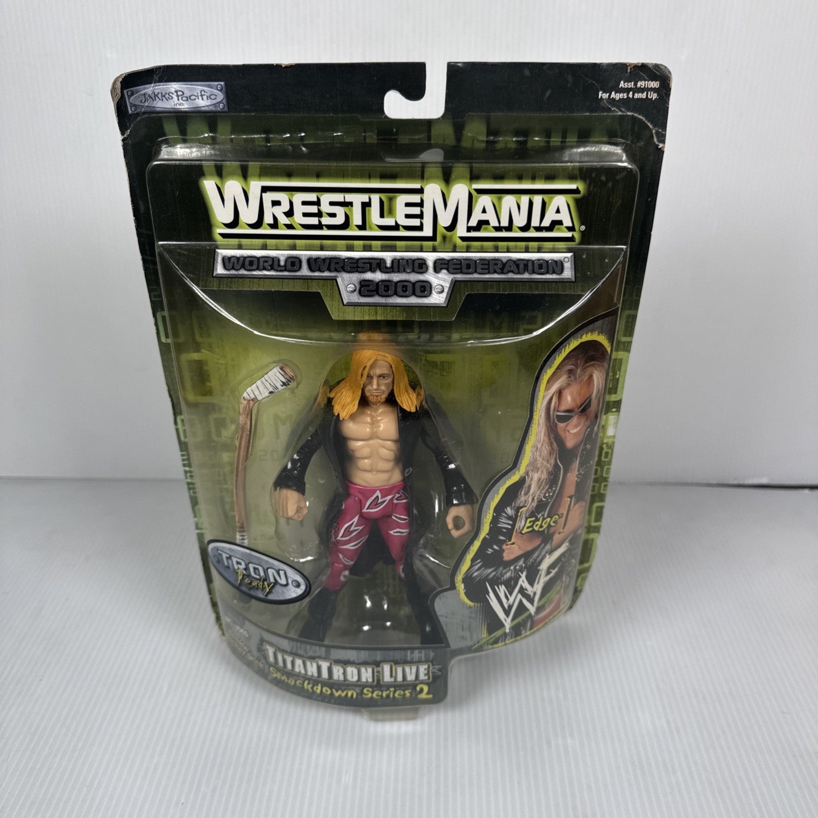 Edge WWF action figure Wrestlemania 2000 JAKKS Pacific NIB Titantron
