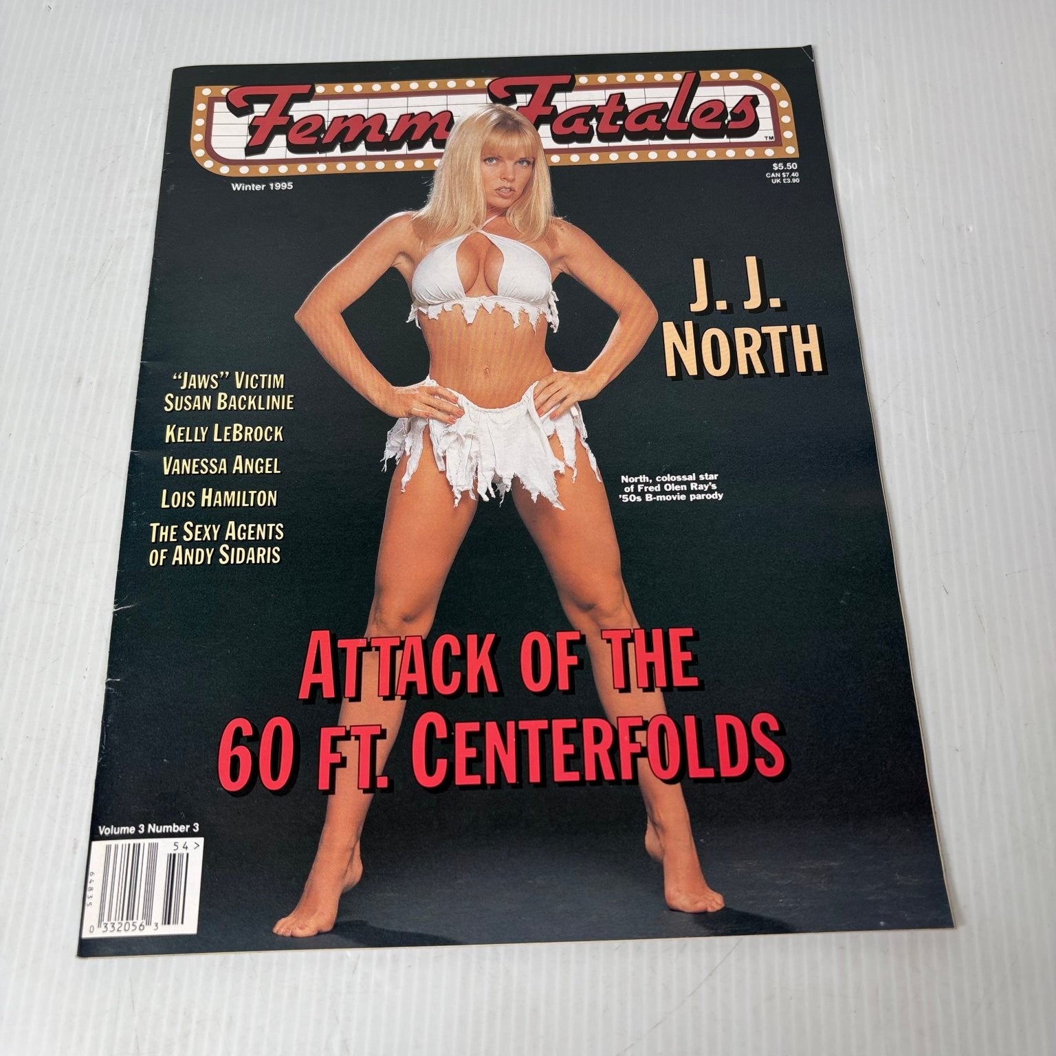 Femme Fatales Winter 1995 Volume 3 #3 J.J. North Magazine Cult Film Pin-Up Zine