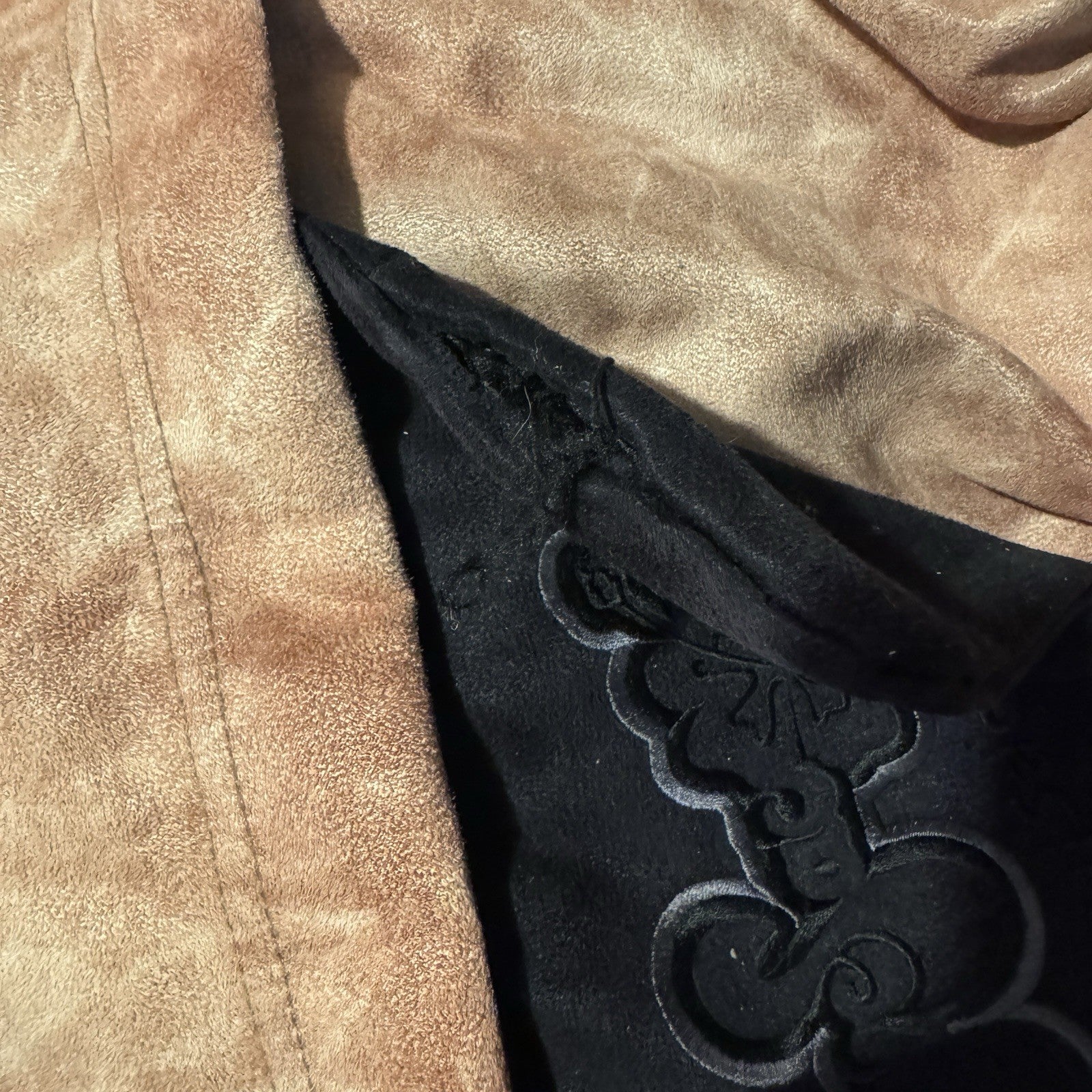 Lovesac Minisac Beige Microsuede Beanbag Mini Model Discontinued ~29” Diameter