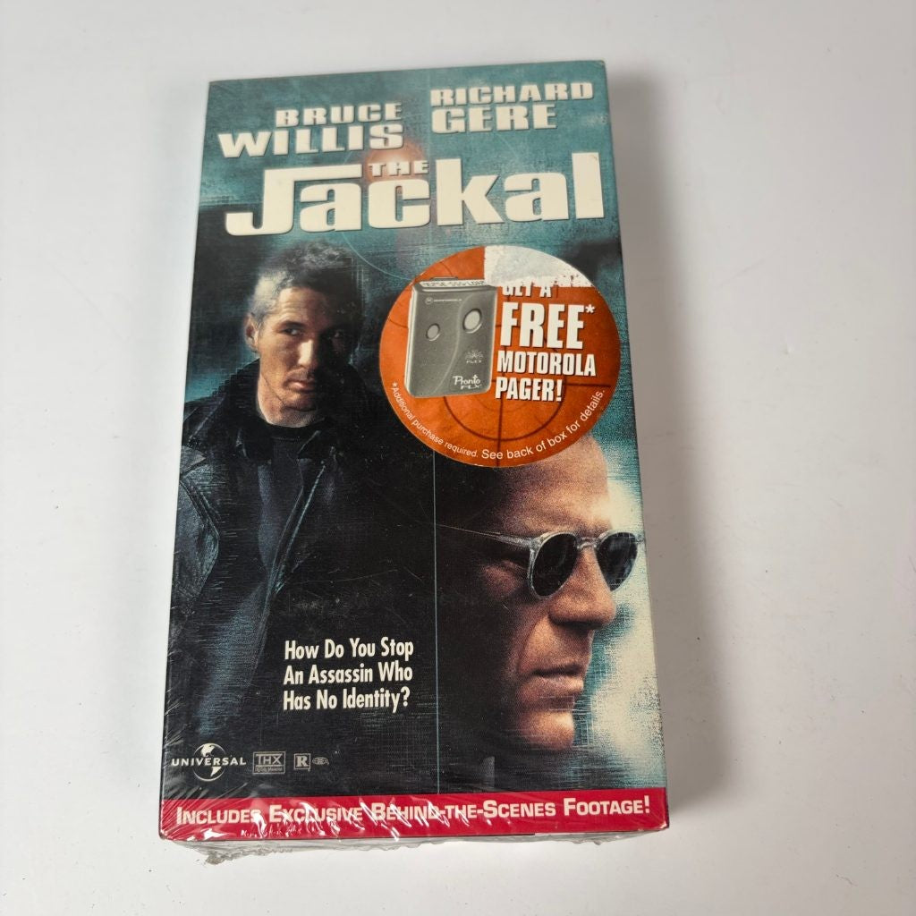 The Jackal VHS Bruce Willis Richard Gere SEALED 1998 Universal Behind-the-Scenes