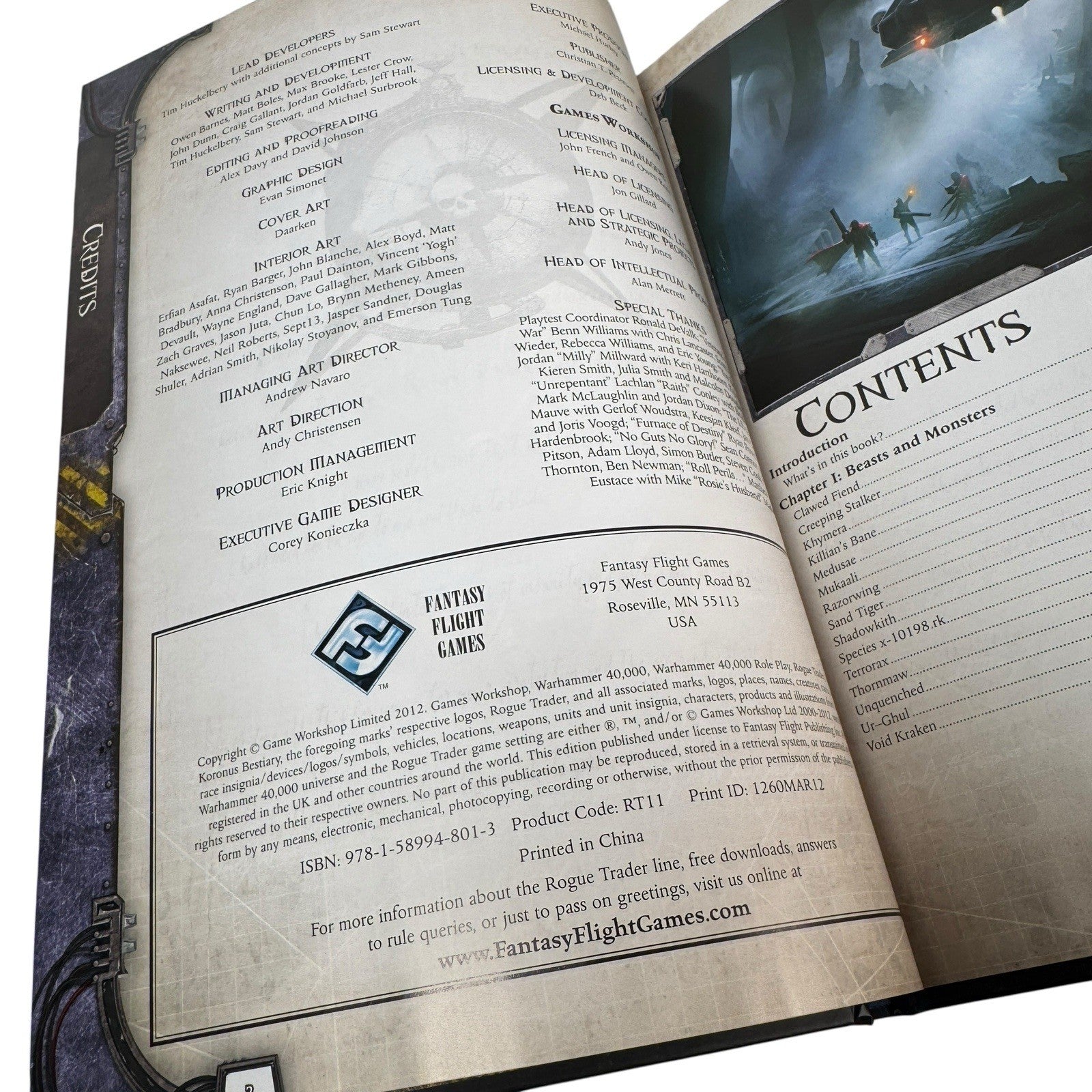 Warhammer 40K Rogue Trader The Koronus Bestiary Hardcover Roleplaying Guide