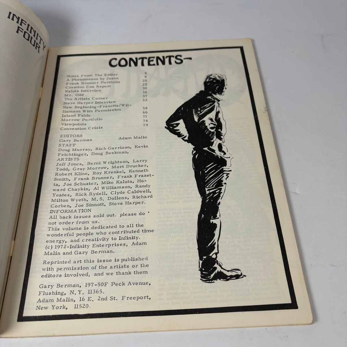 Infinity Four Fantasy Art Magazine #4 1972 Sci-Fi Periodical Richard Corben Den