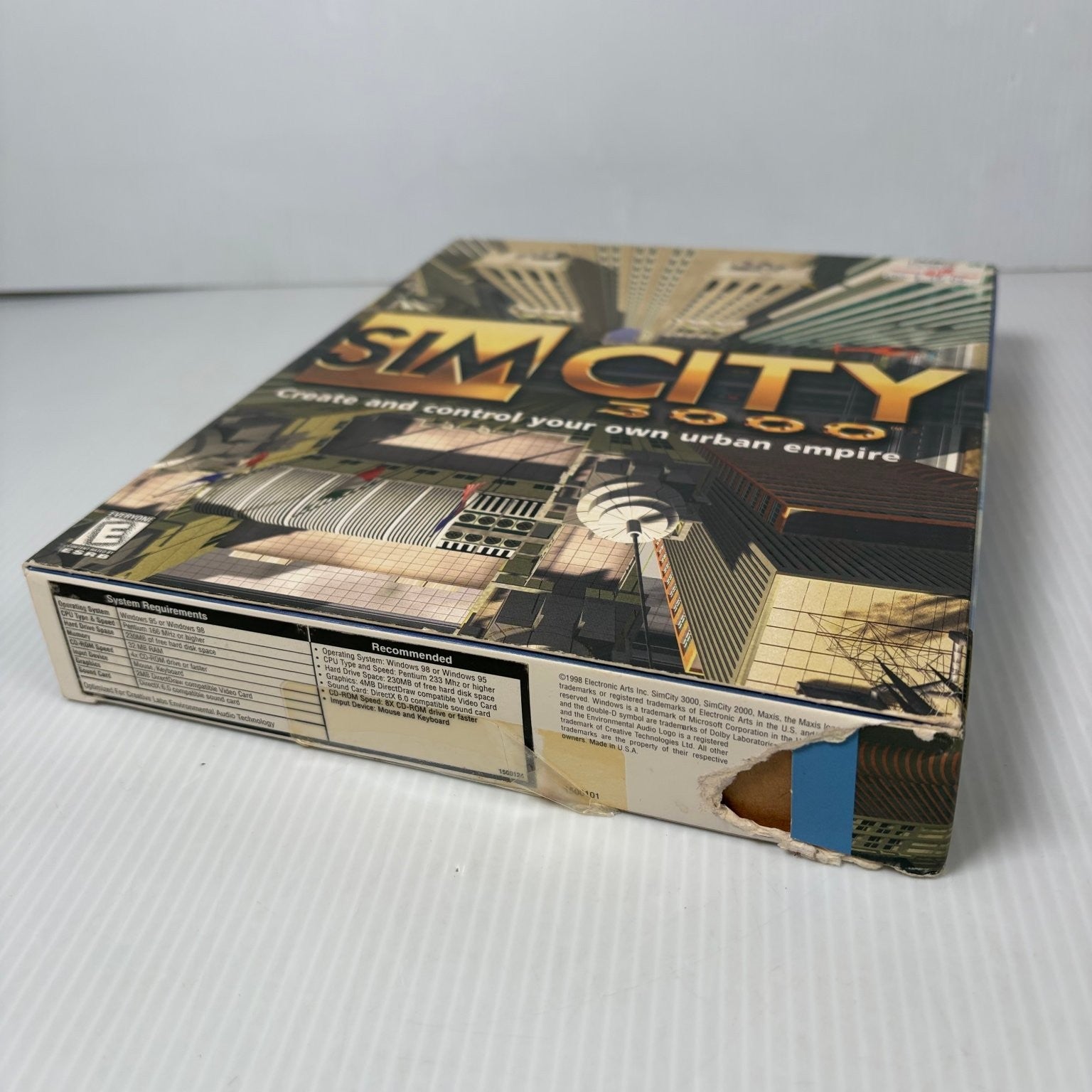 SimCity 3000 Big Box PC CD-ROM Video Game Maxis Simulation City Builder Complete