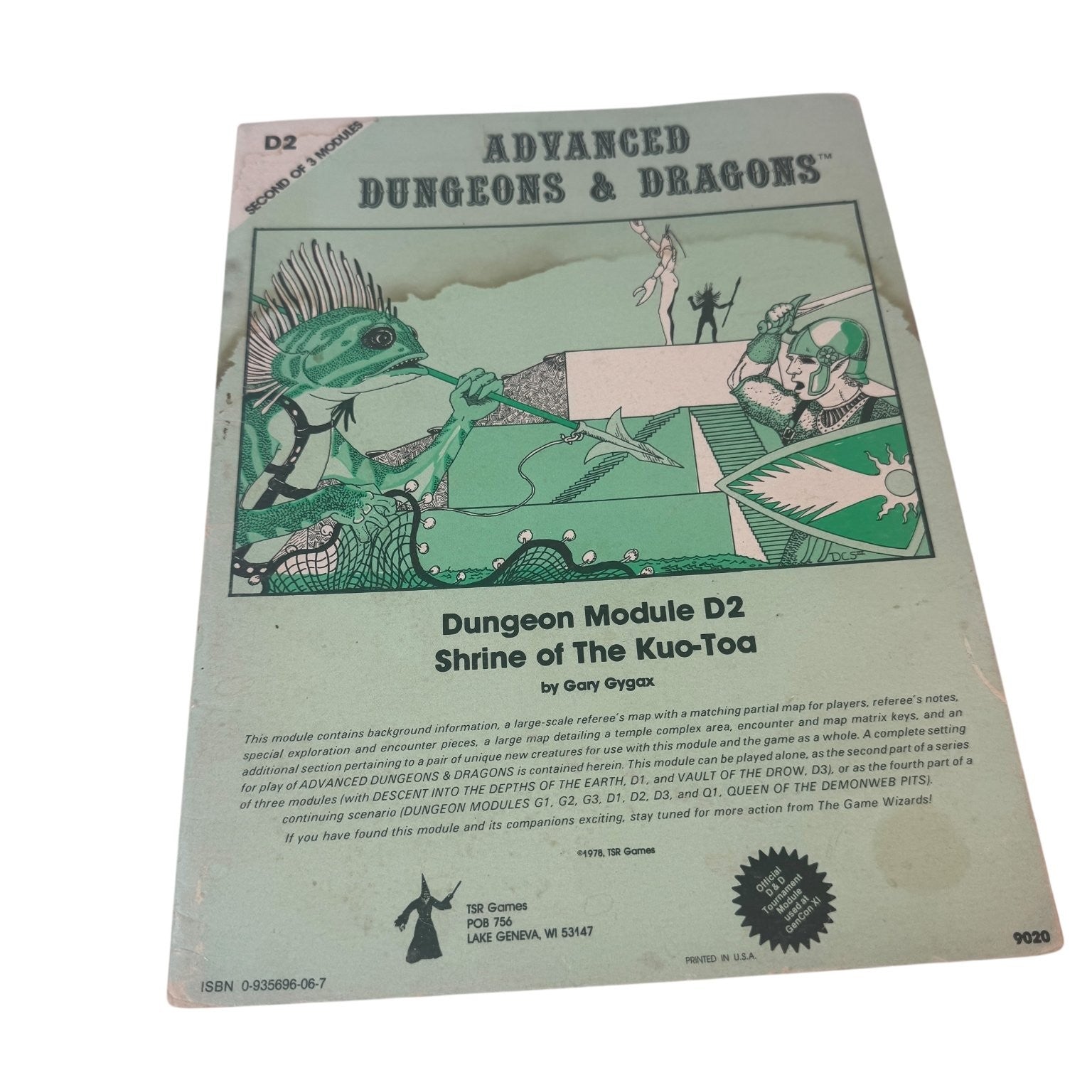 Dungeons & Dragons Dungeon Module D2 Shrine of The Kuo-Toa AD&D 1978 Gary Gygax