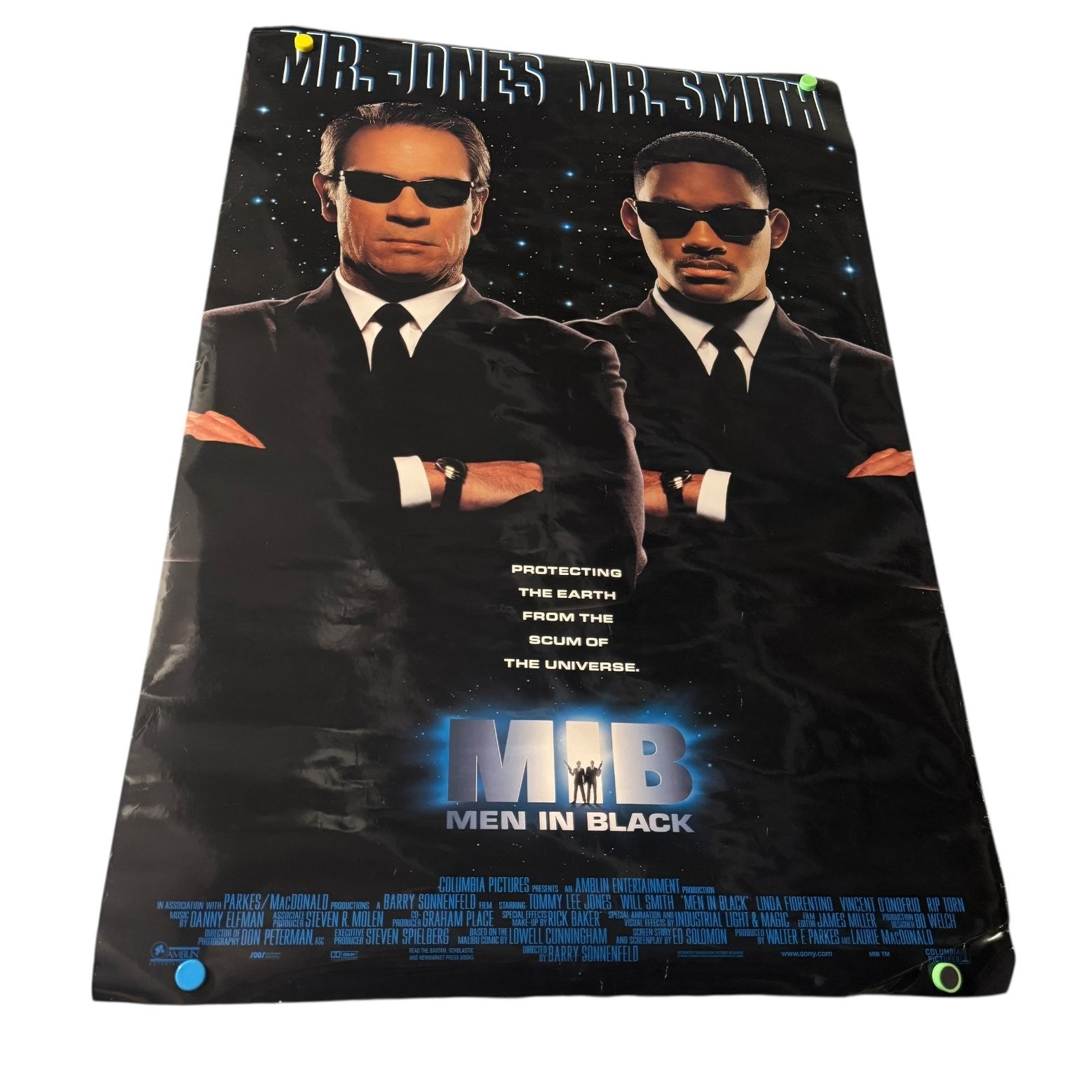 Men in Black One Sheet Movie Poster Tommy Lee Jones Will Smith Double Sided