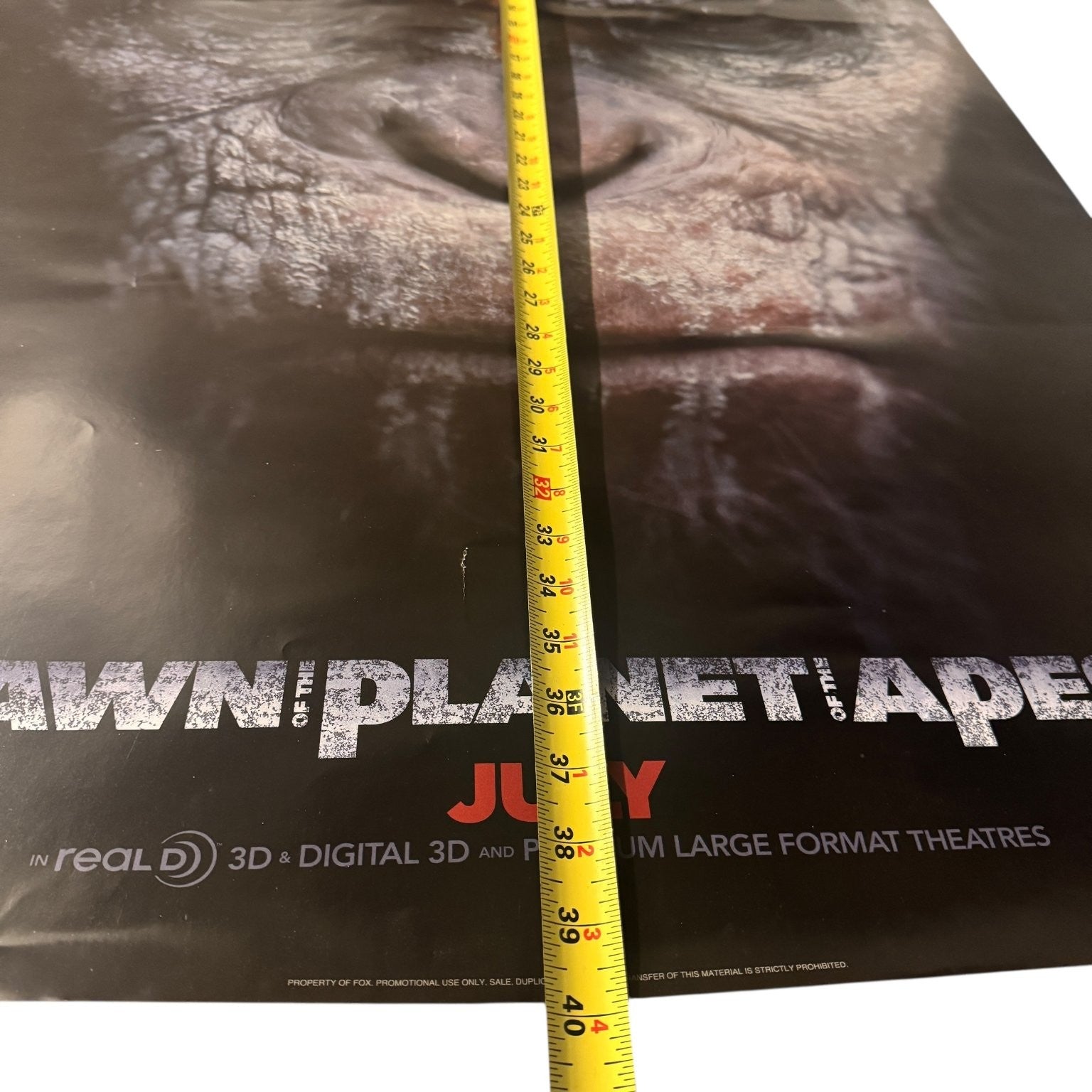 Dawn of the Planet of the Apes 2014 Original Double Sided One-Sheet Movie Poster