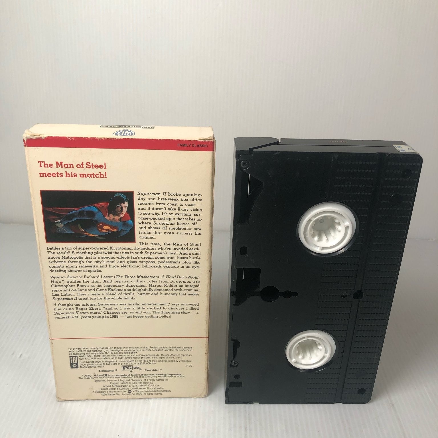Superman II VHS 1980 Sci-Fi Action Adventure Warner Home Video Reeve