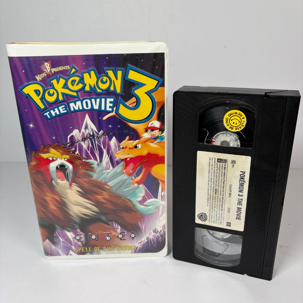 Pokemon 3 The Movie VHS 2001 Clamshell Spell of the Unown Entei Kids WB Warner