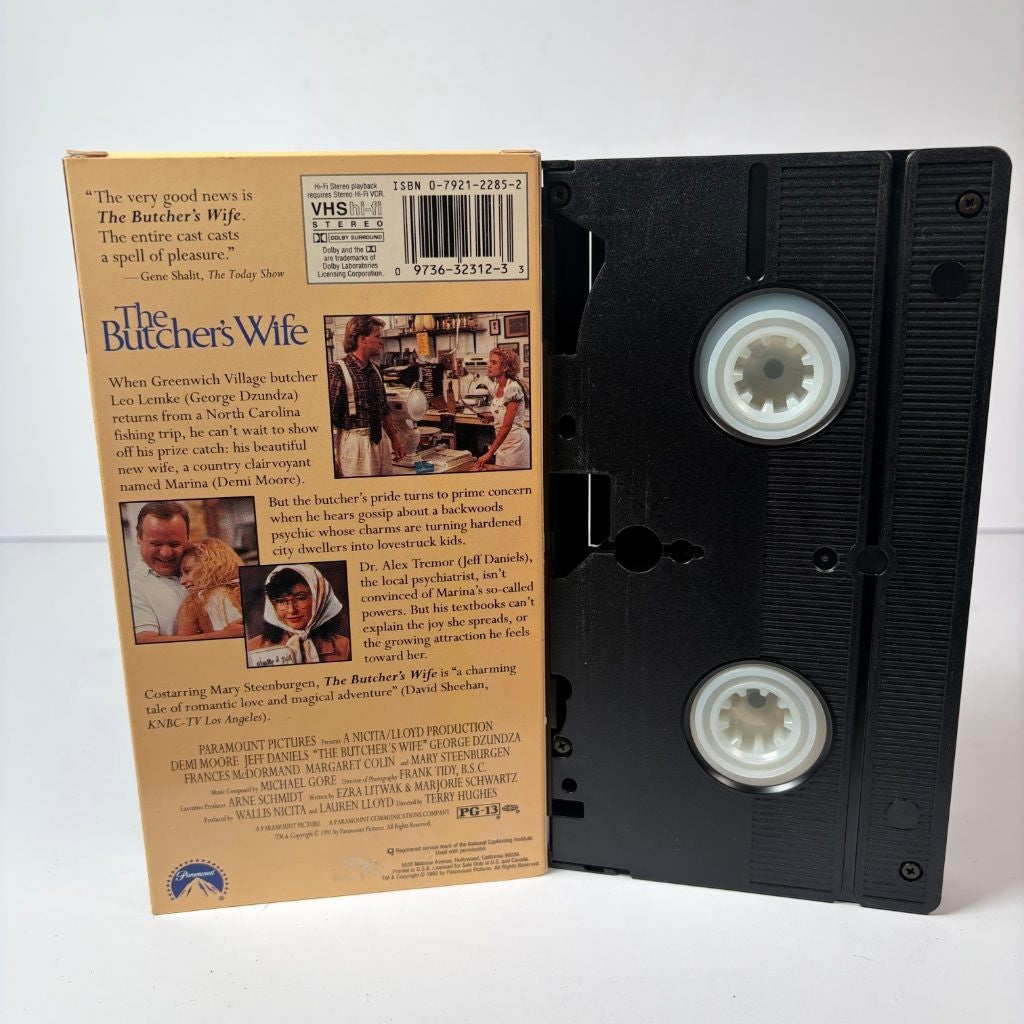 The Butcher's Wife VHS 1991 Demi Moore Jeff Daniels Paramount Romantic Comedy