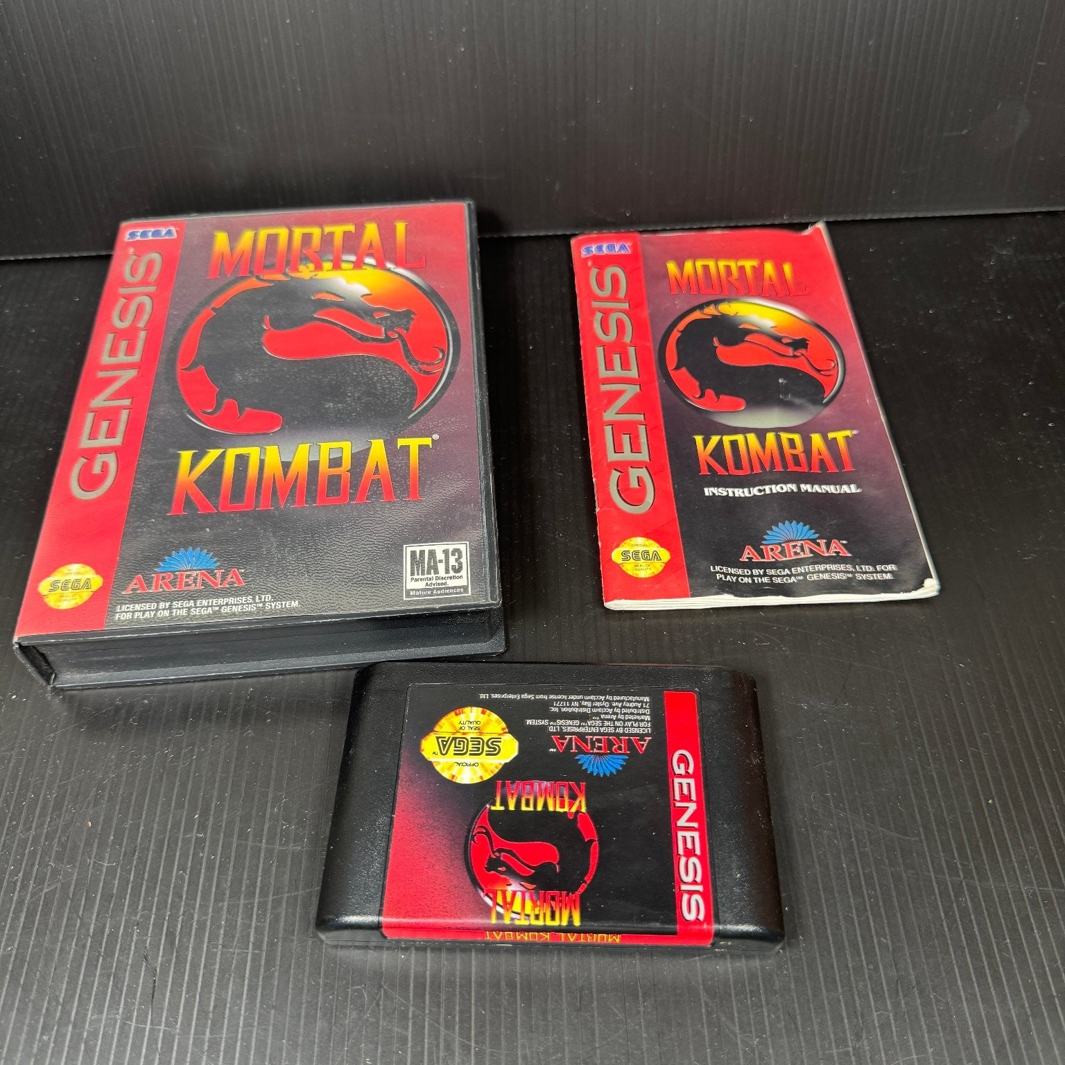 Mortal Kombat Sega Genesis Video Game Classic Fighting Arcade Complete CIB