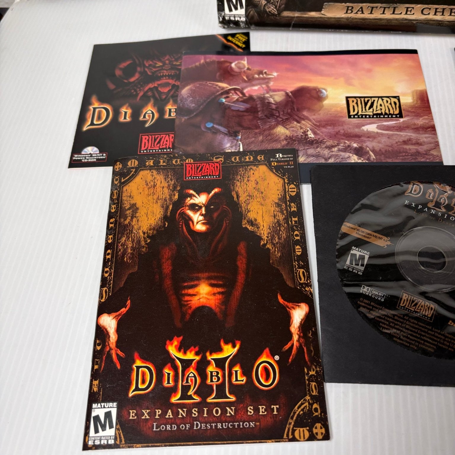 Diablo Battle Chest Big Box PC Video Game Blizzard Action RPG Complete