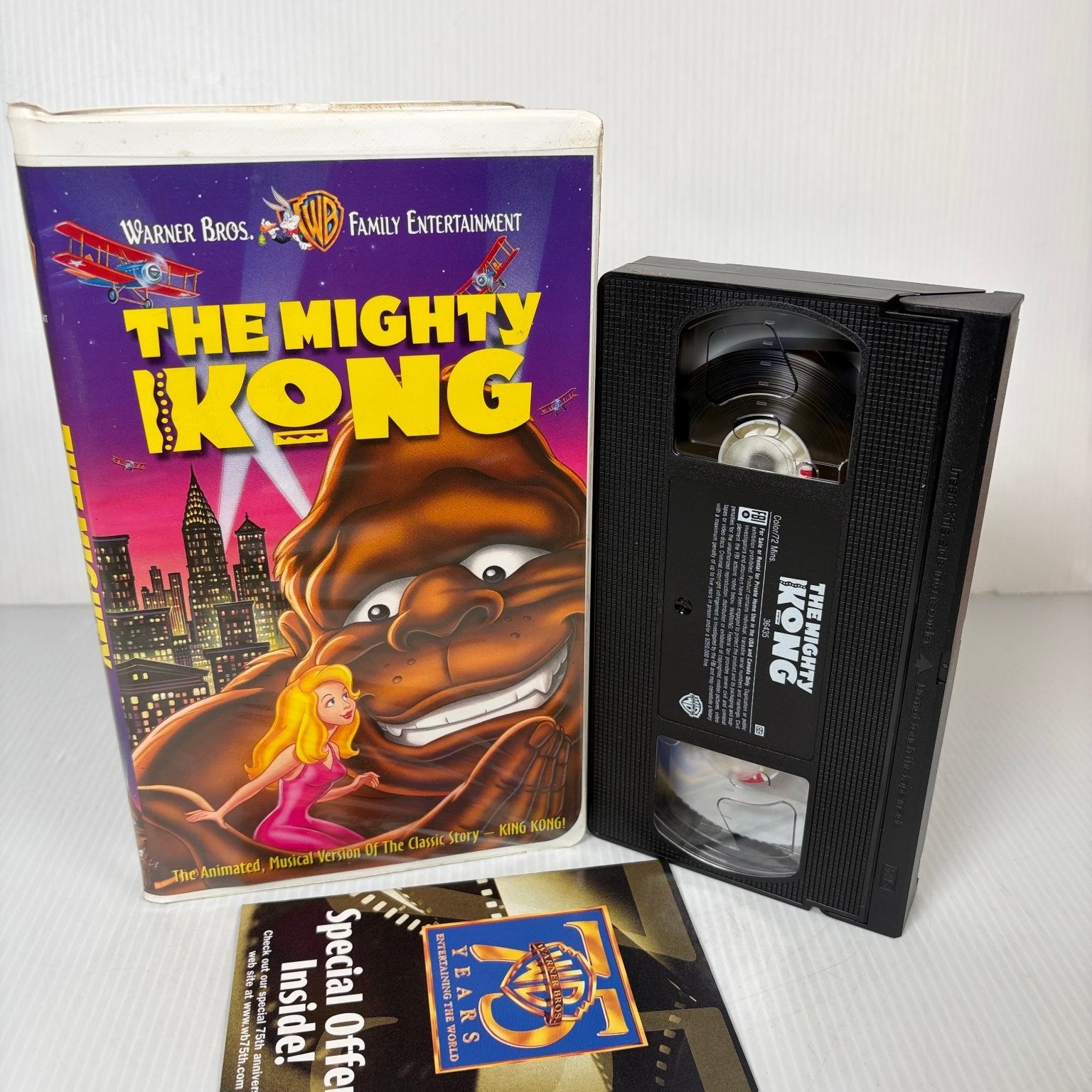 The Mighty Kong VHS 1998 Animated Musical Warner Bros. Family in Clamshell Case