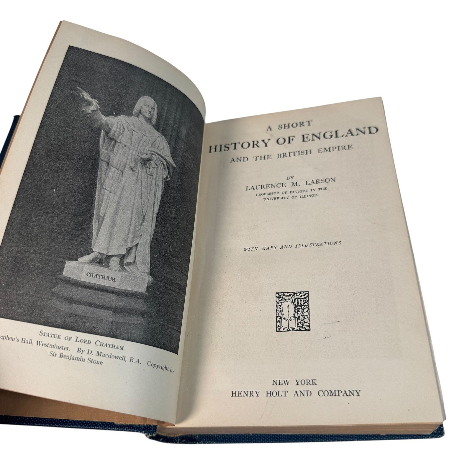 Vintage 1915 A Short History of England Laurence M. Larson Hardcover Book