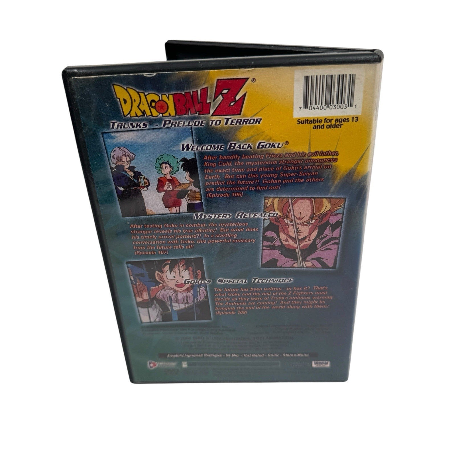 Dragon Ball Z - Trunks: Prelude To Terror DVD Rare English Dub & Sub
