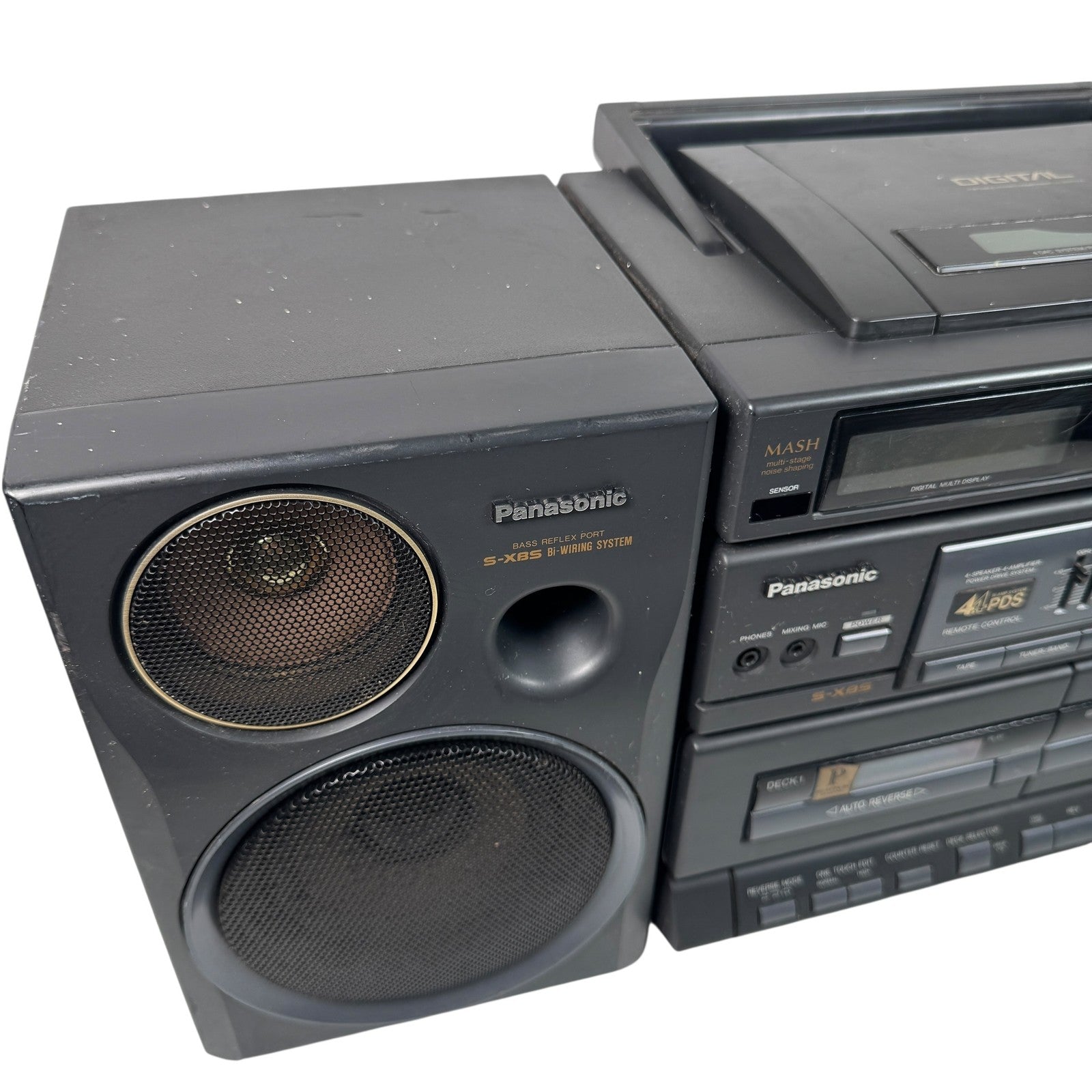 Vintage Panasonic RX-DT680 Stereo System S-XBS Bi-Wiring Dual Cassette CD (READ)