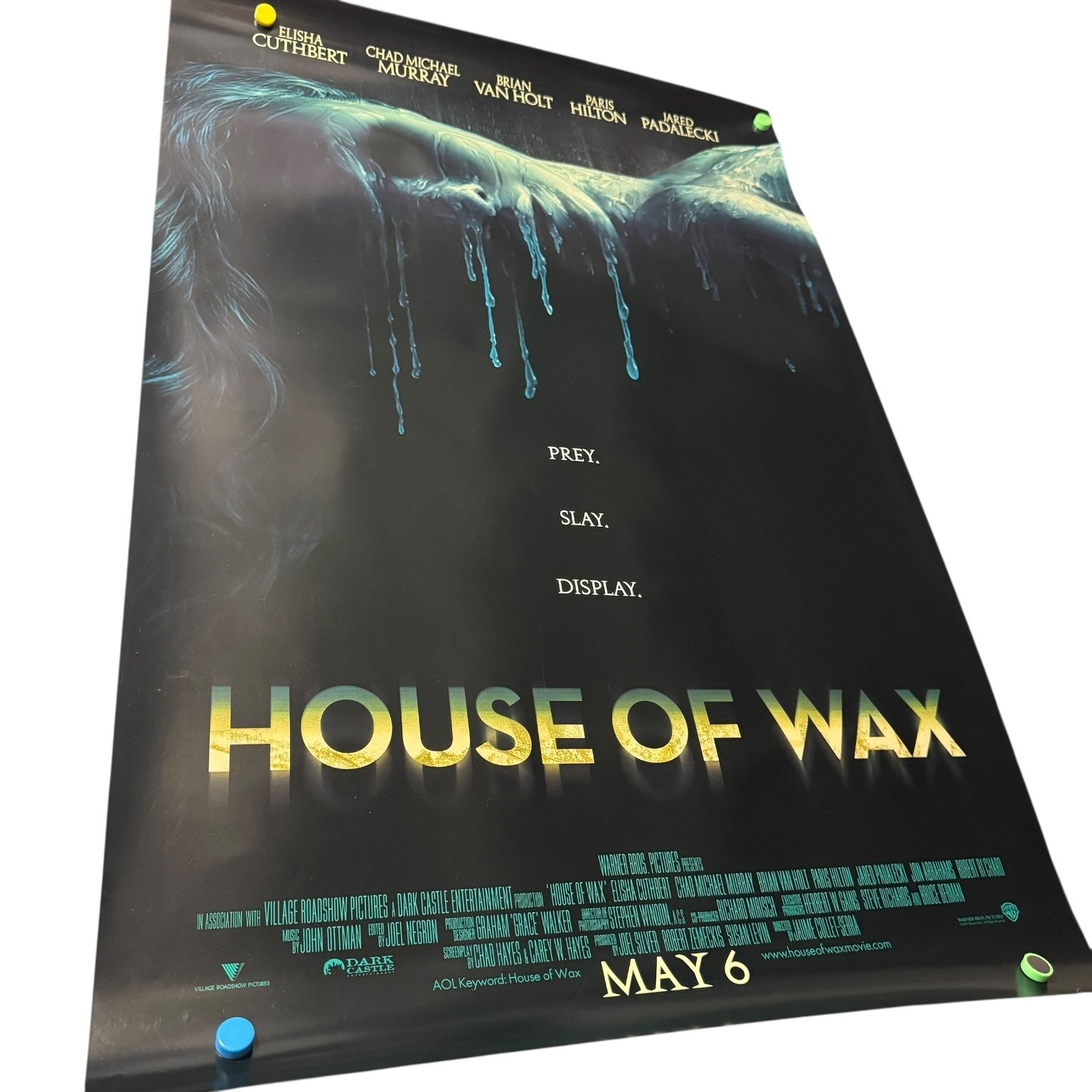House of Wax 2005 Double Sided One-Sheet Movie Poster Warner Bros. Horror
