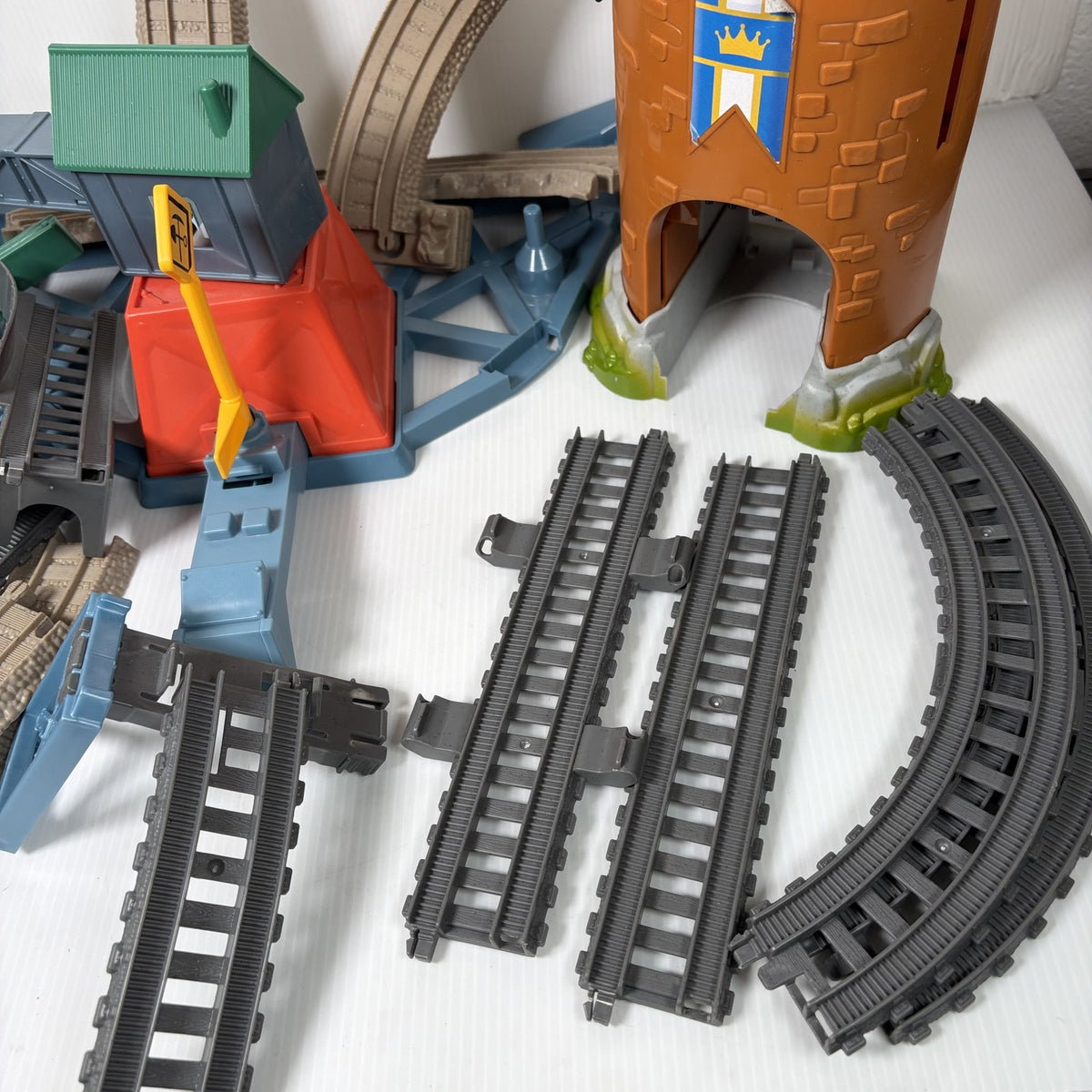 Thomas & Friends TrackMaster Train Set Lot Thomas, Diesel, Track & Buildings