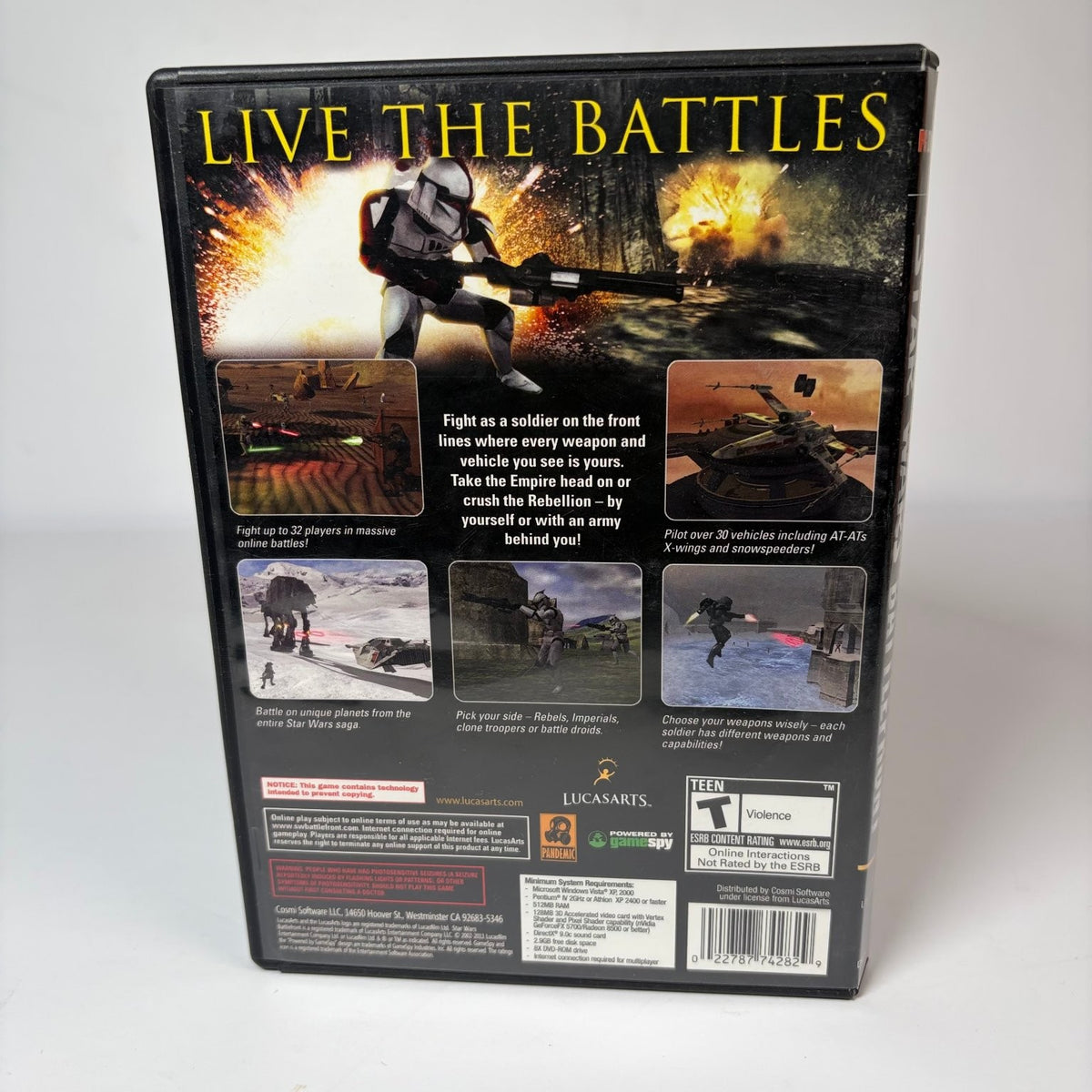 Star Wars Battlefront PC DVD-ROM Video Game LucasArts