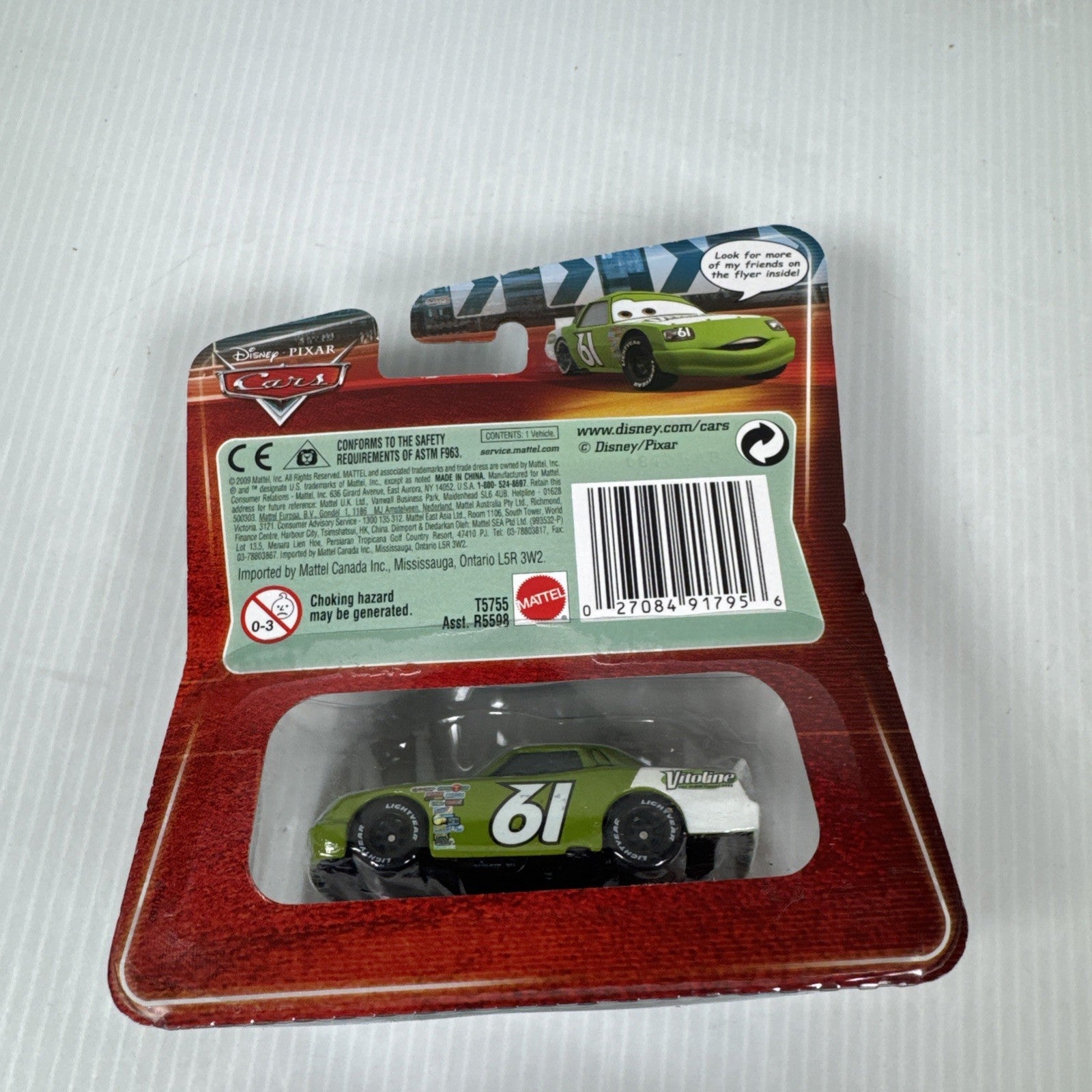 Mattel Disney Pixar Cars Synthetic Rubber Tires Vitoline #61 Die-Cast Vehicle
