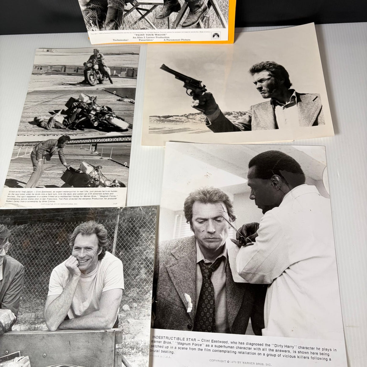 Warner Bros Clint Eastwood Movie Press Kit Photo Lot of 5 Magnum Force & More