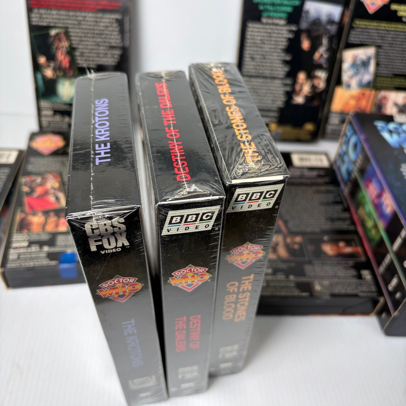 Doctor Who Vintage VHS Mixed Lot of 12 w/ Some Sealed E-Space Trilogy Sci-Fi