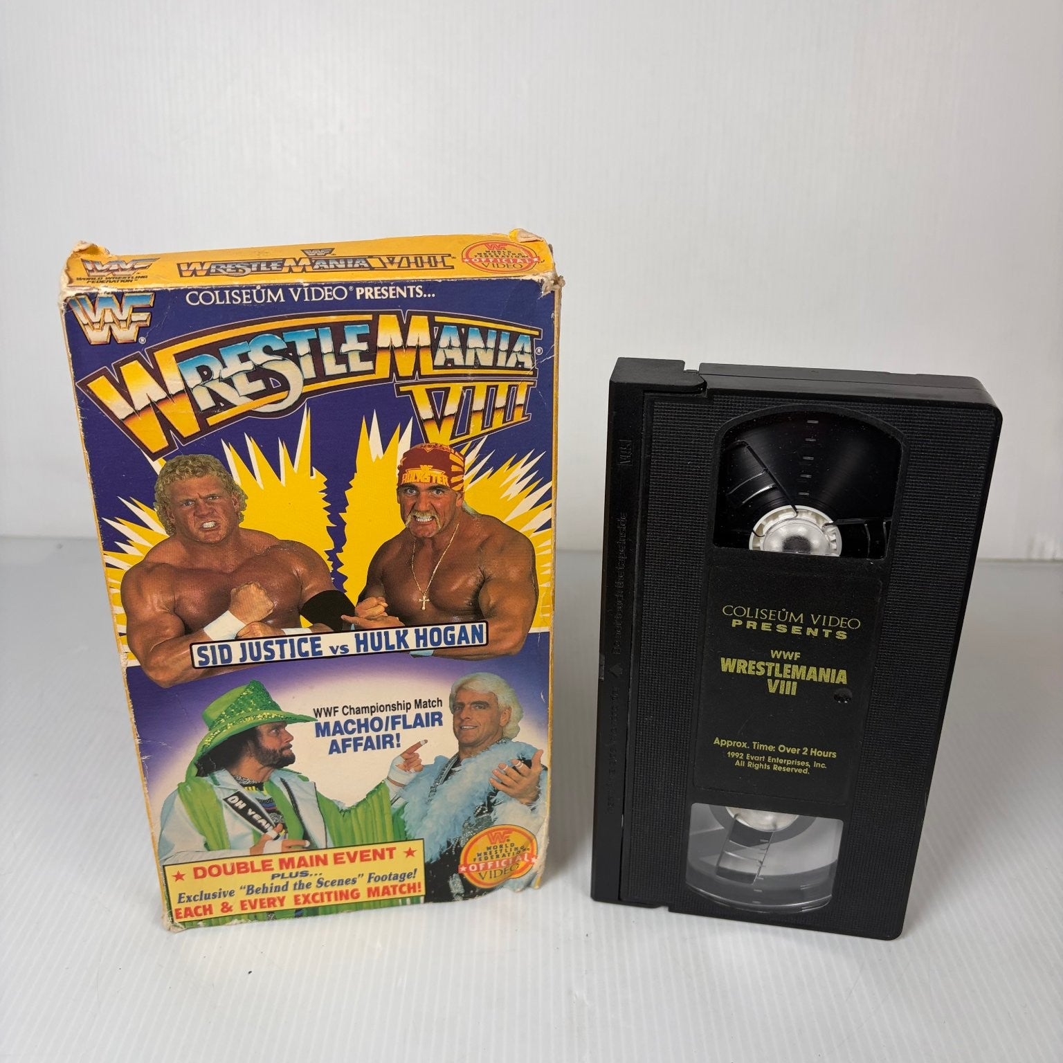 WWF WrestleMania VIII VHS 1992 Wrestling Coliseum Big Box Hulk Hogan Macho Man