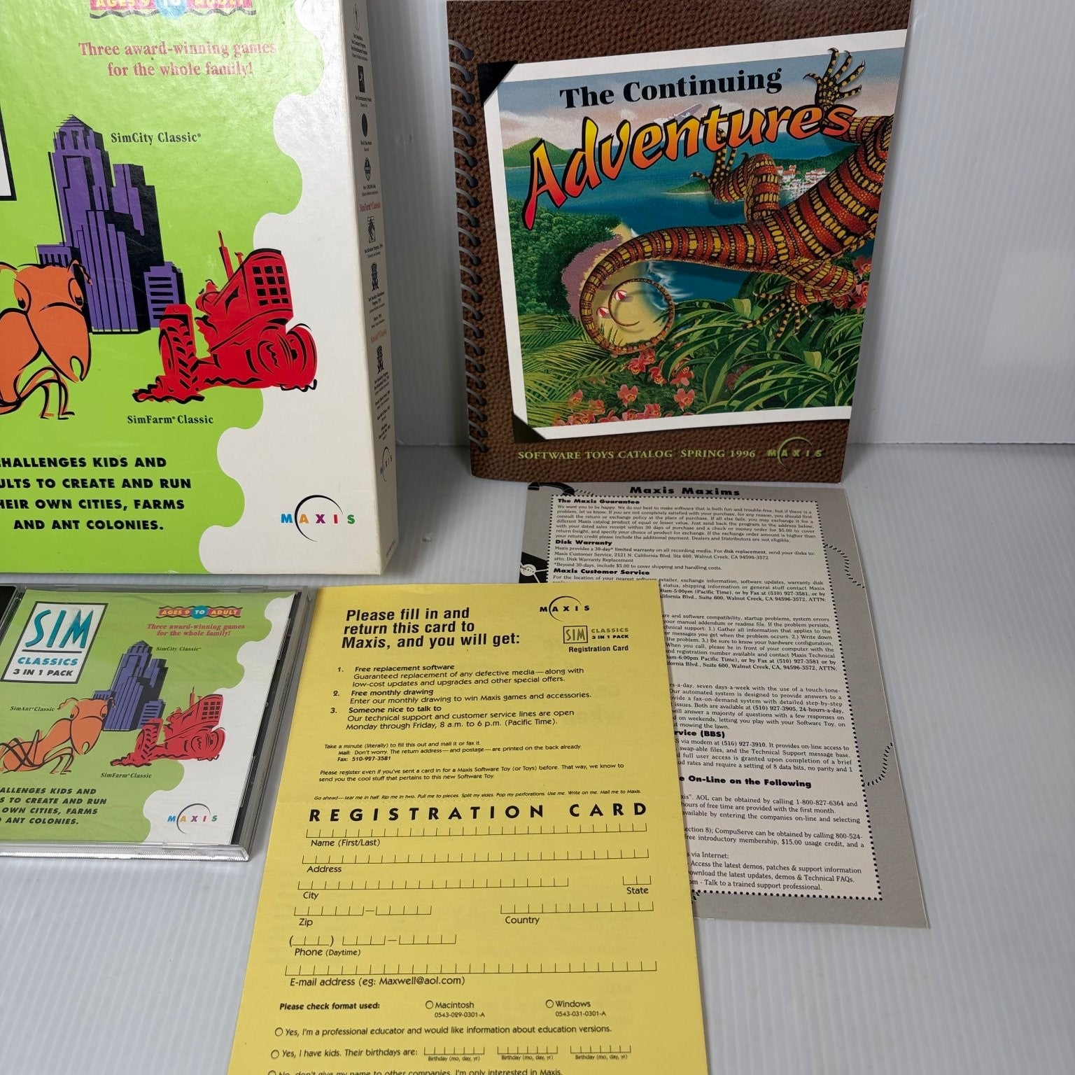 Sim Classics 3 In 1 Pack PC Windows Mac Big Box PC Game SimCity SimFarm SimAnt