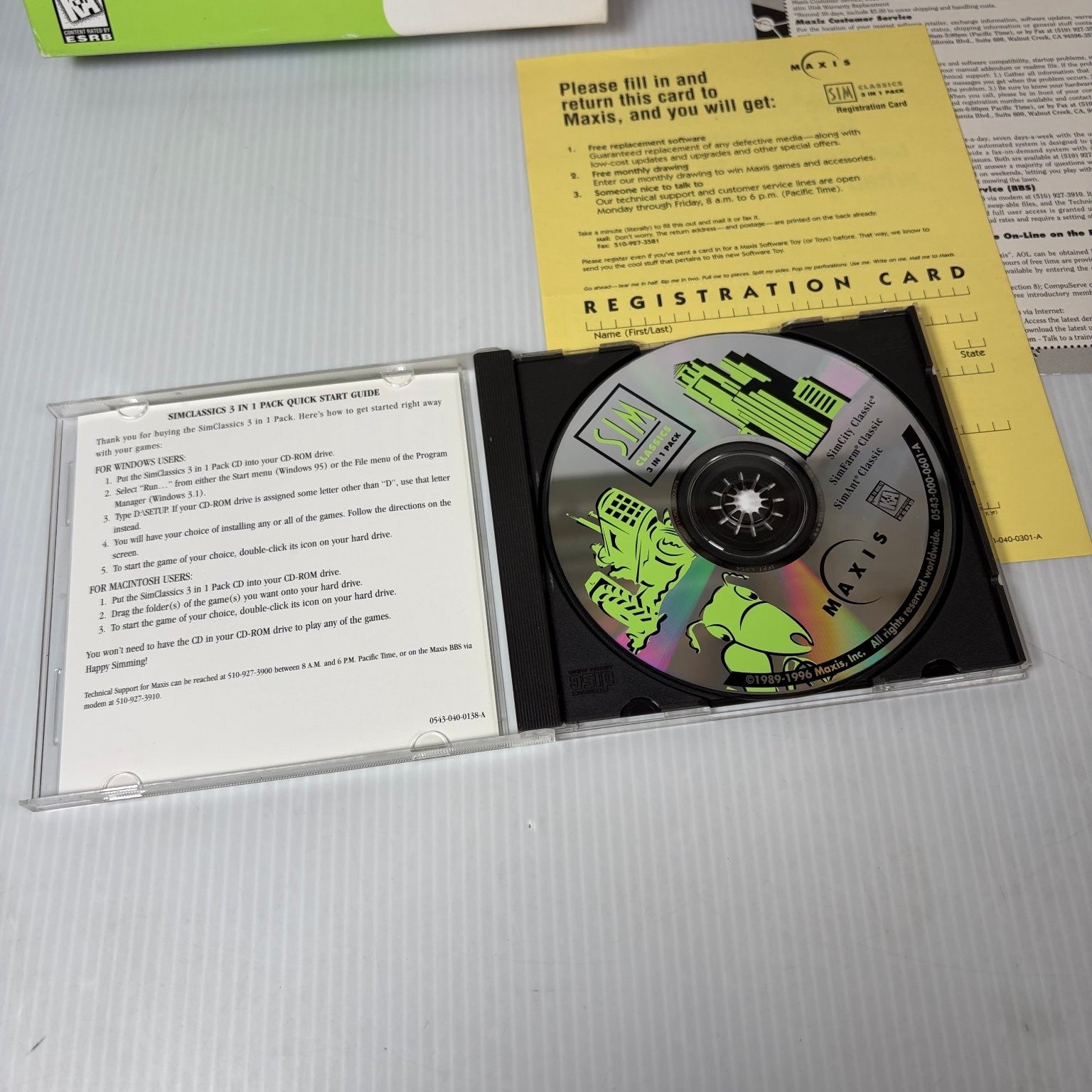 Sim Classics 3 In 1 Pack PC Windows Mac Big Box PC Game SimCity SimFarm SimAnt