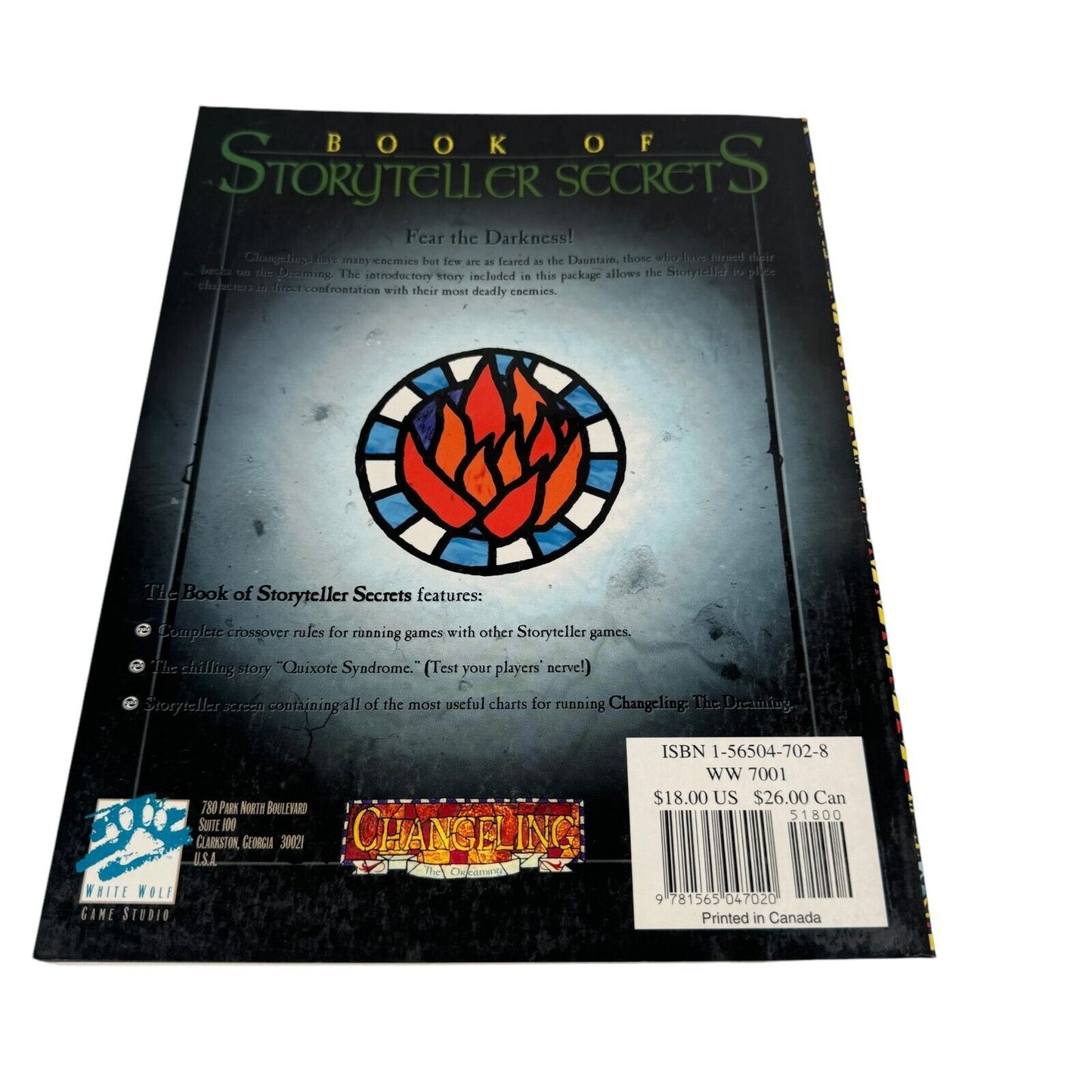 Book of Storyteller Secrets for Changeling the Dreaming RPG by White Wolf