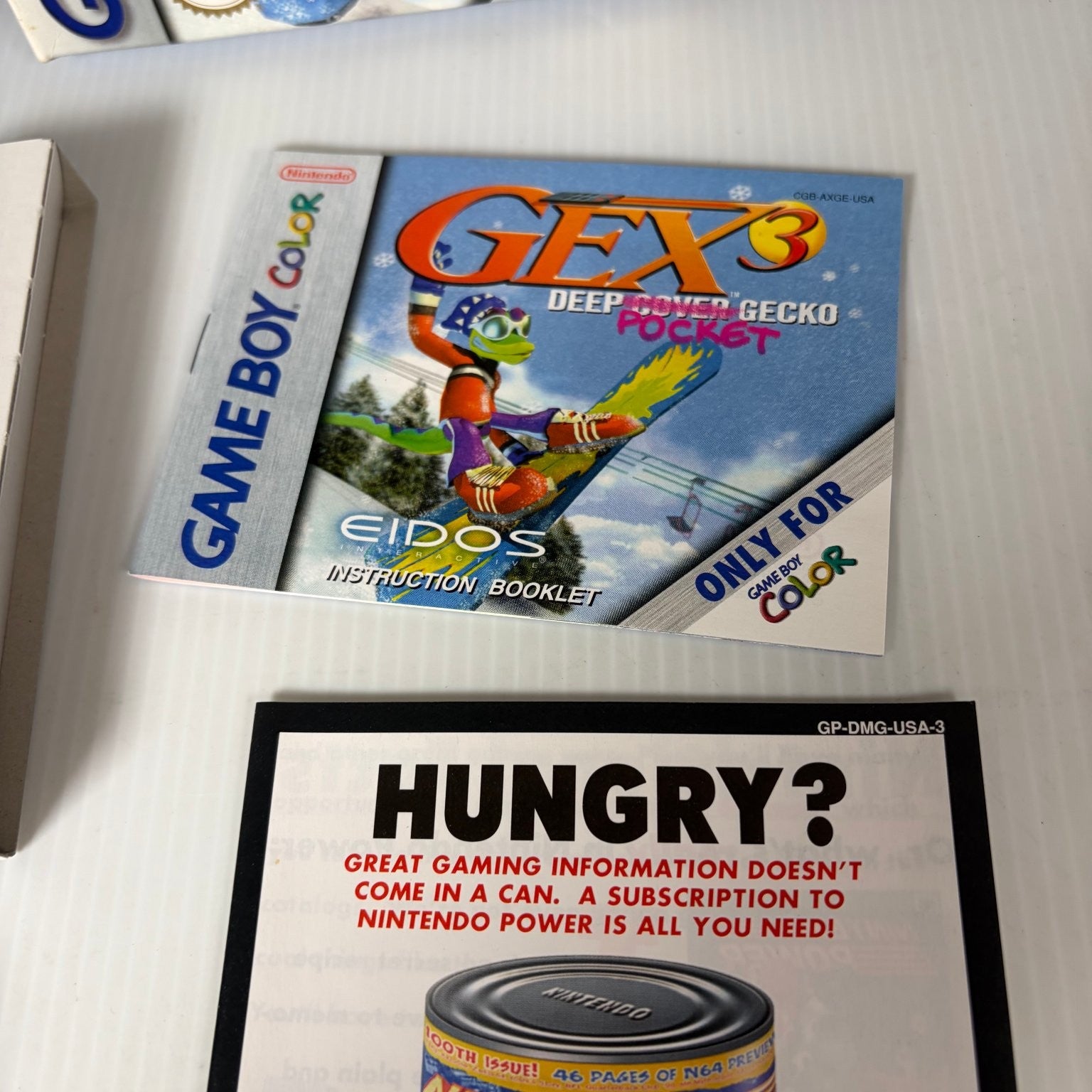 Gex 3 Deep Pocket Game Boy Color Original Box, Manual, Insert Reg Card Eidos