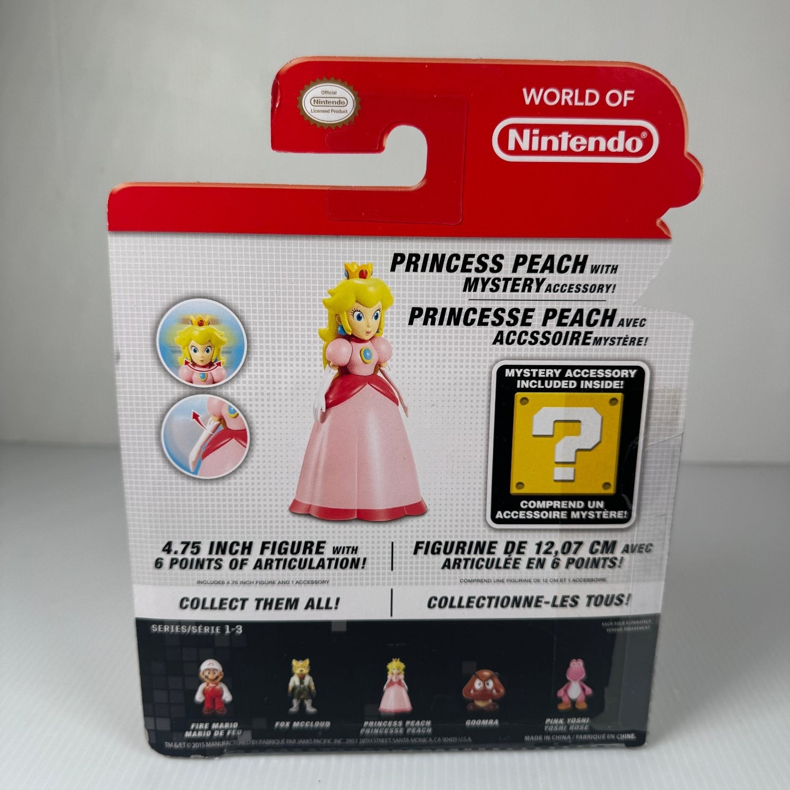 World of Nintendo Princess Peach Super Mario 4.75" Figure Accessory Series 1-3
