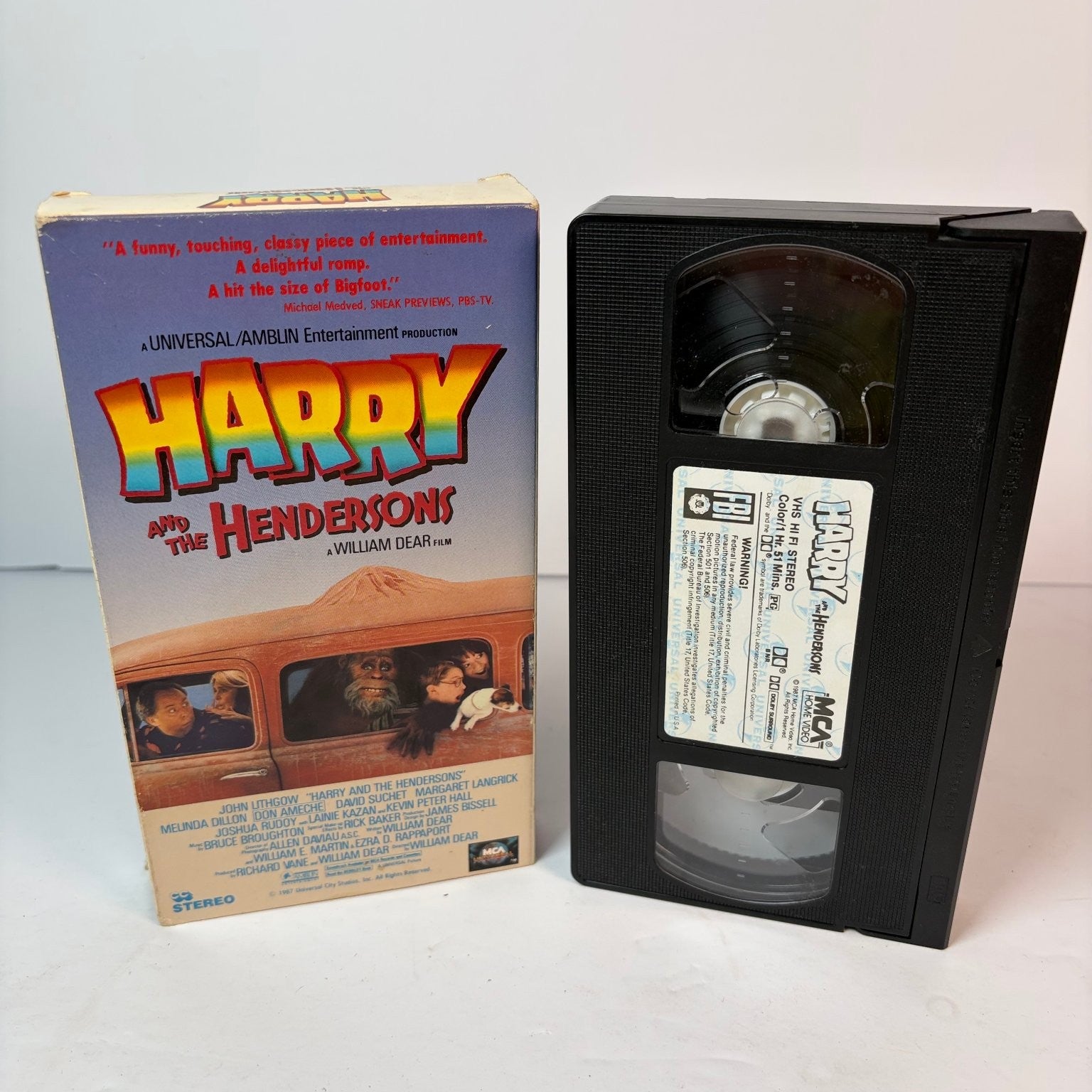 Harry and the Hendersons VHS 1987 Family Comedy MCA Home Video