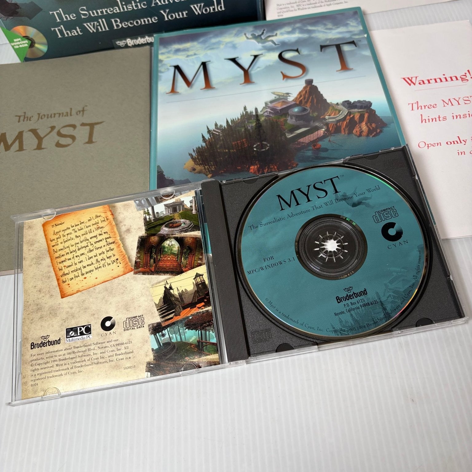 MYST PC Big Box PC CD-ROM Game Classic Adventure Puzzle Broderbund Complete