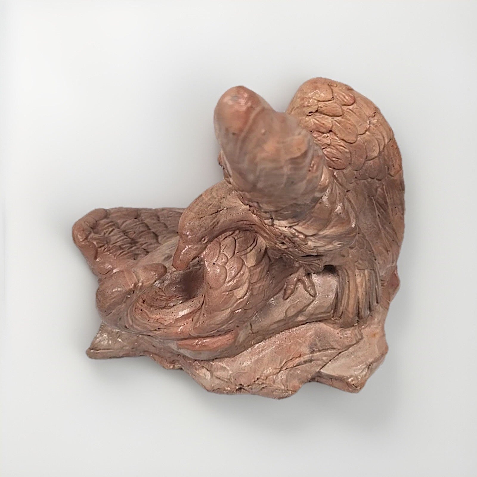 COMANCHE POTTERY EAGLES MISSISSIPPI MUD & KANSAS CLAY SCULPTURE QUINTON ALLEN