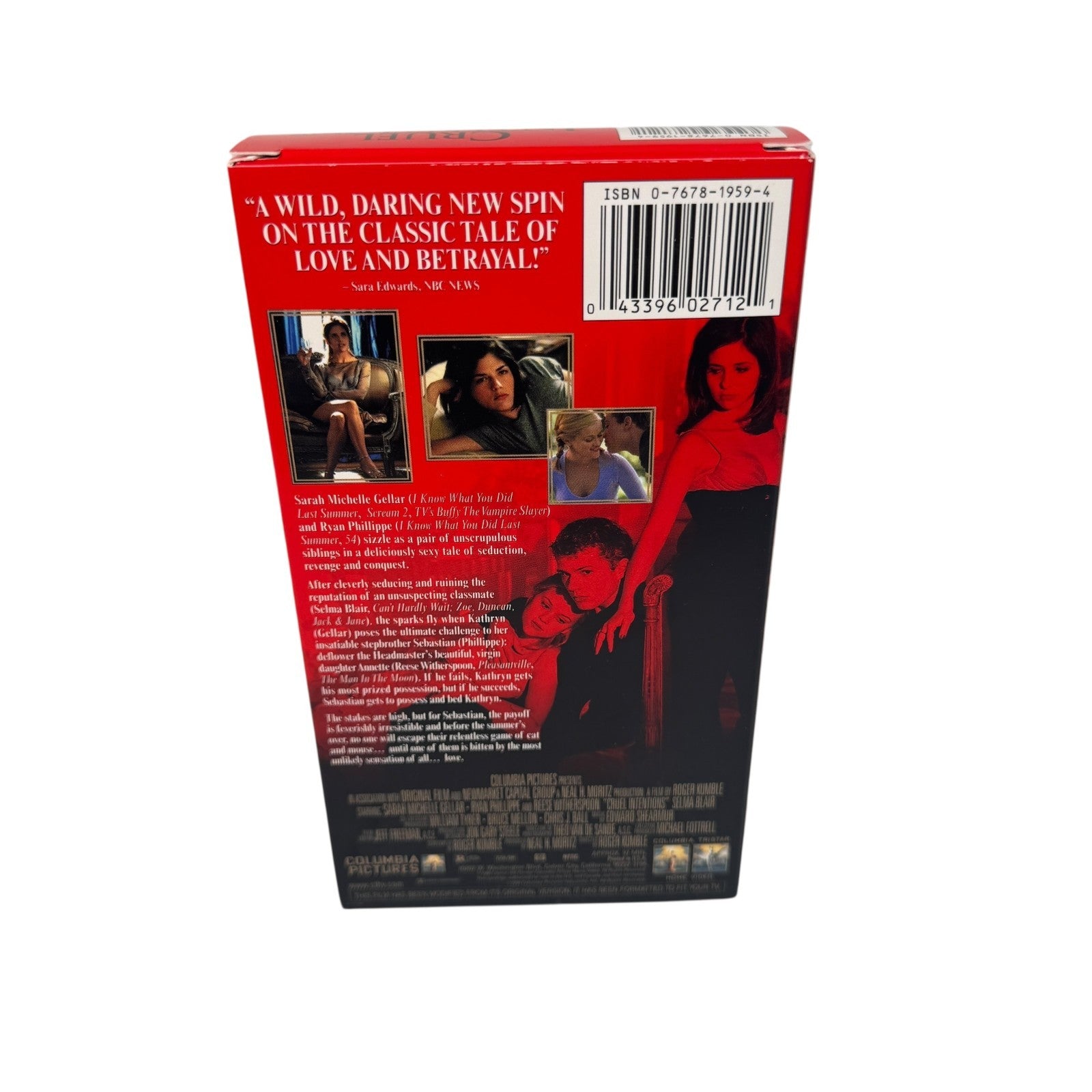Vintage Cruel Intentions VHS Drama Movie Sarah Michelle Gellar Ryan Phillipe