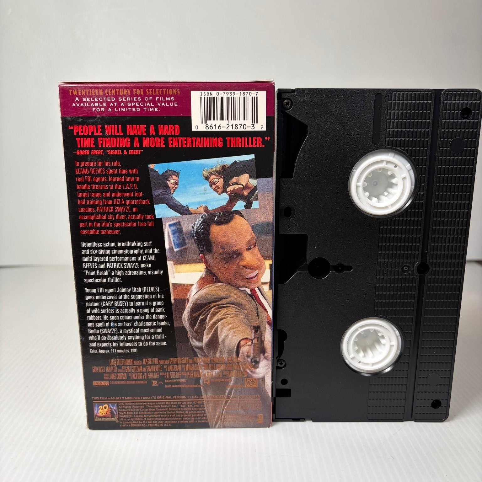 Point Break VHS 1991 Action Thriller Keanu Reeves Patrick Swayze Fox