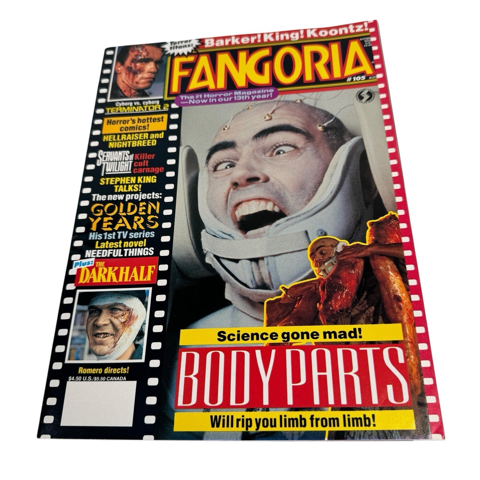FANGORIA # 105 - Body Parts, The Dark Half August 1991 VF/NM HORROR Magazine