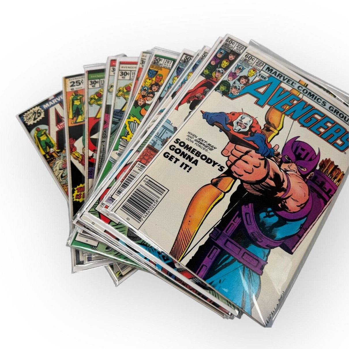 19 Avengers Bronze Age Comics 149 150 153-157 202 204 206-212 221-223 Boarded