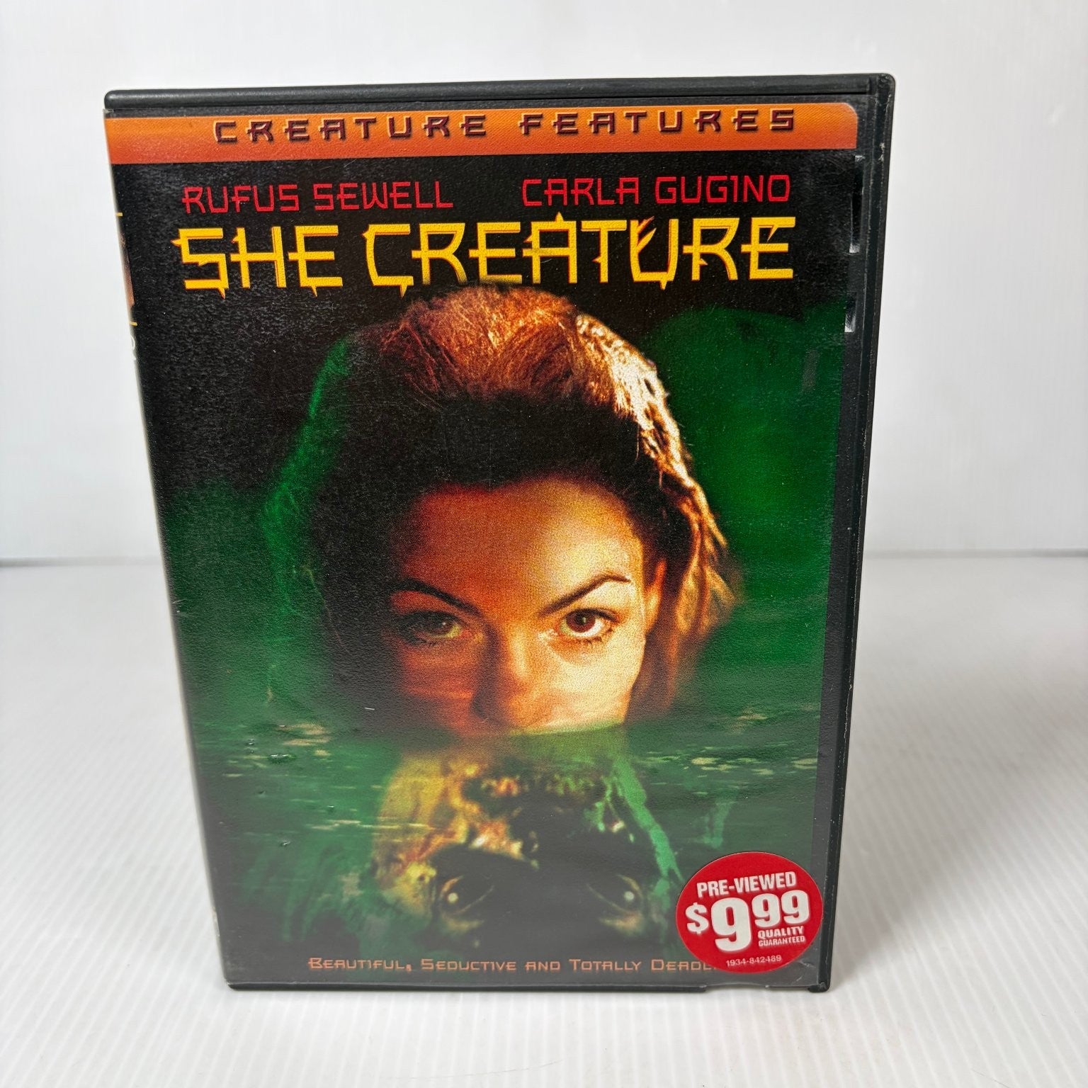 She Creature DVD 2001 Rufus Sewell Carla Gugino Stan Winston in Blockbuster Case