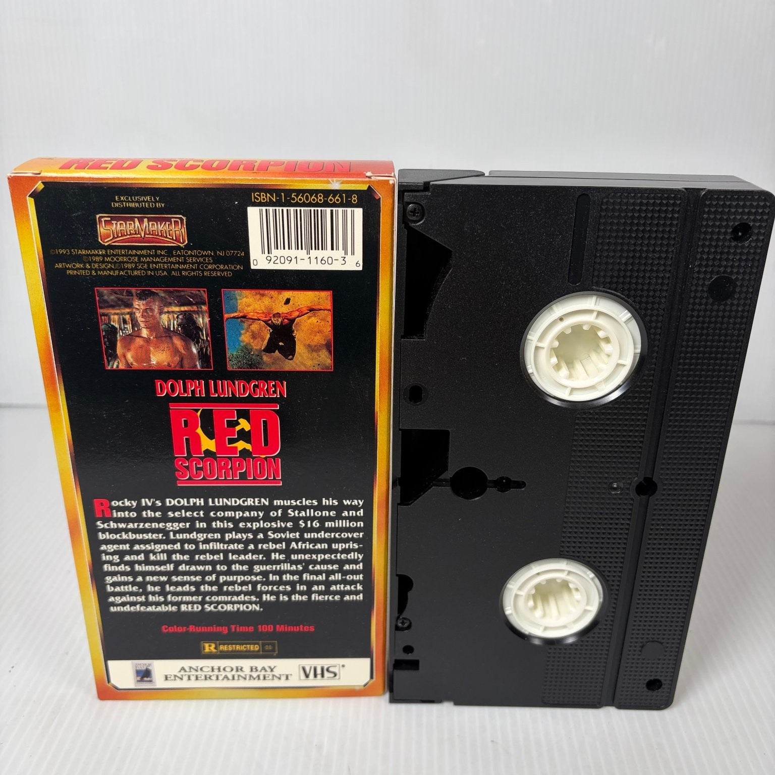 RED SCORPION VHS 1993 Action Thriller Dolph Lundgren StarMaker Anchor Bay